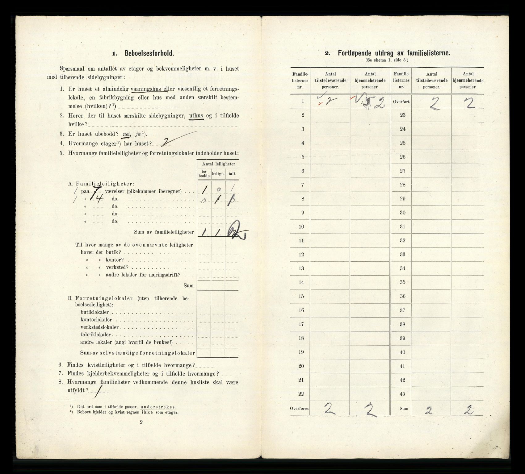 RA, 1910 census for Arendal, 1910, p. 1852