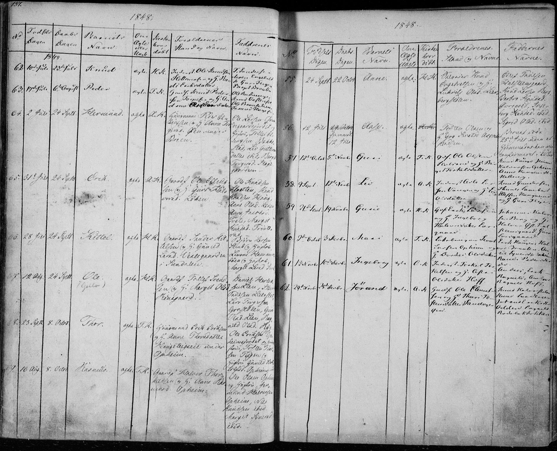 Ål kirkebøker, AV/SAKO-A-249/F/Fa/L0005: Parish register (official) no. I 5, 1825-1848, p. 157