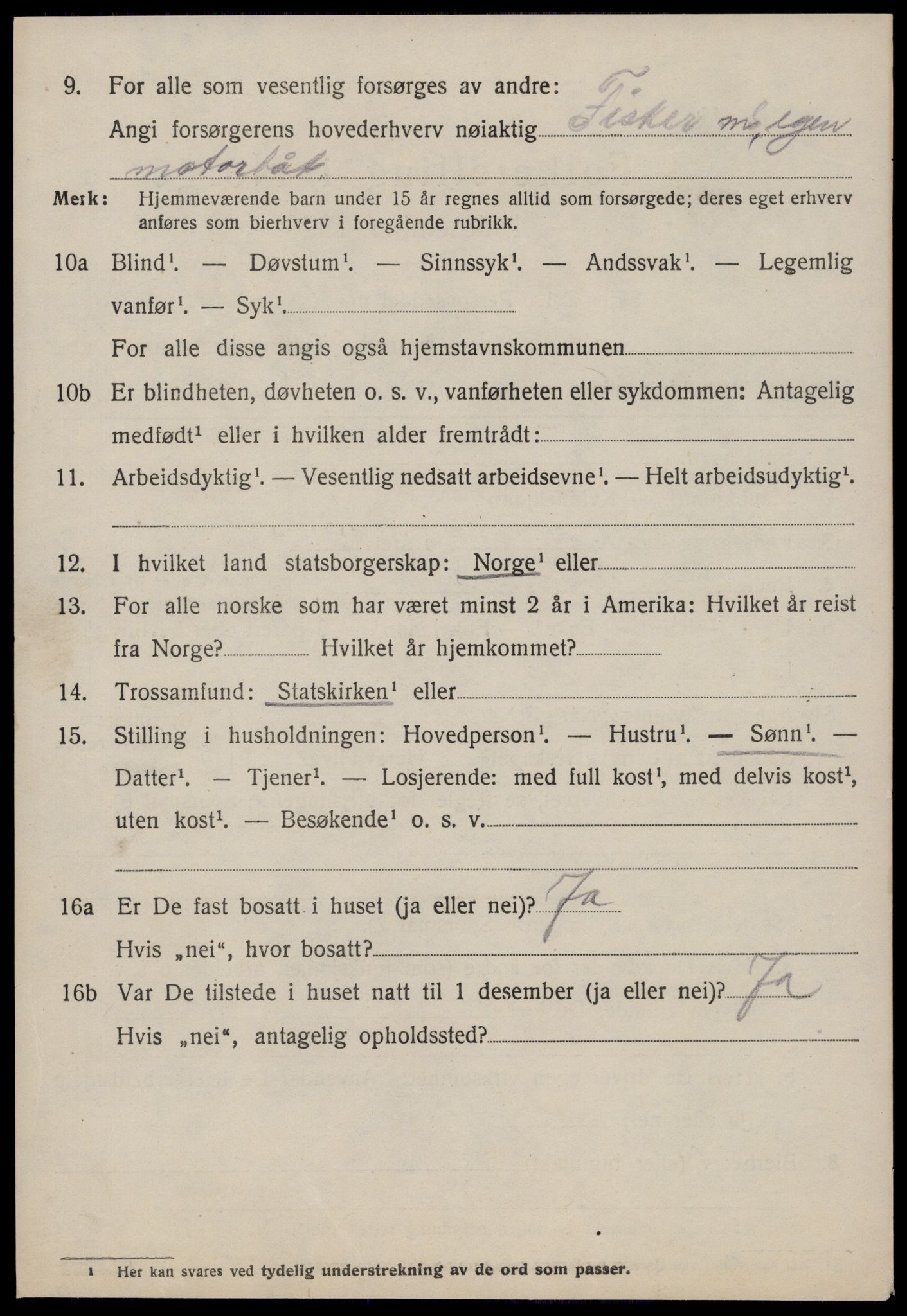 SAT, 1920 census for Aukra, 1920, p. 6166