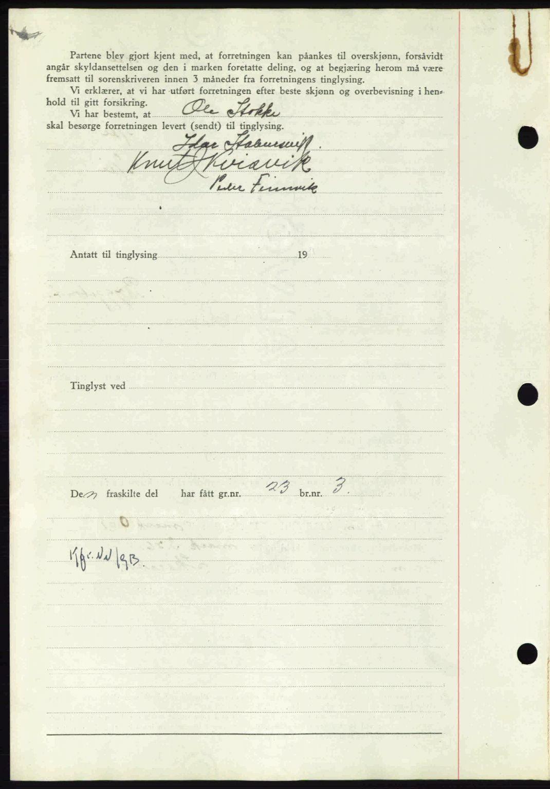 Nordmøre sorenskriveri, AV/SAT-A-4132/1/2/2Ca: Mortgage book no. A92, 1942-1942, Diary no: : 752/1942