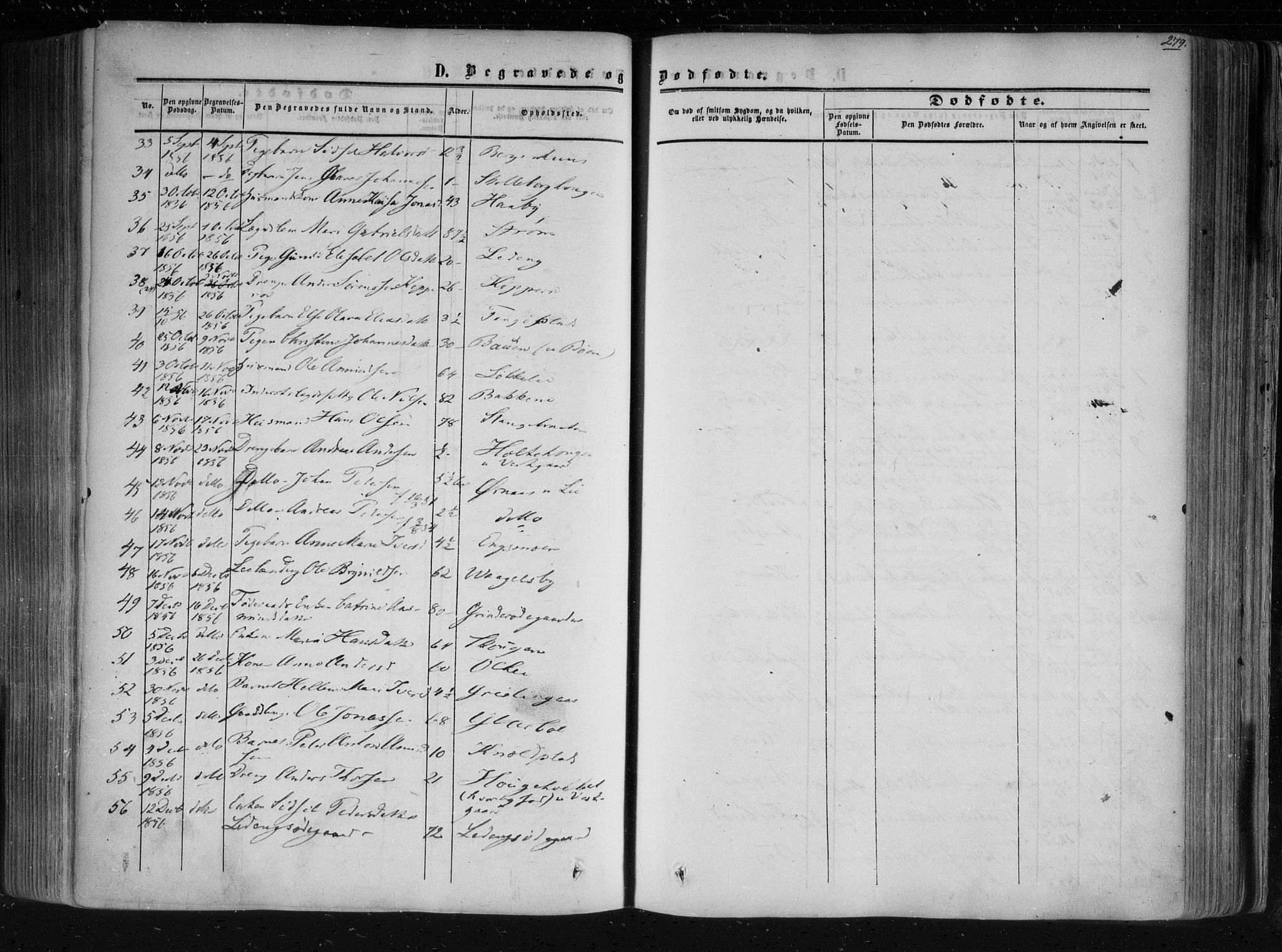 Aremark prestekontor Kirkebøker, AV/SAO-A-10899/F/Fc/L0003: Parish register (official) no. III 3, 1850-1865, p. 279