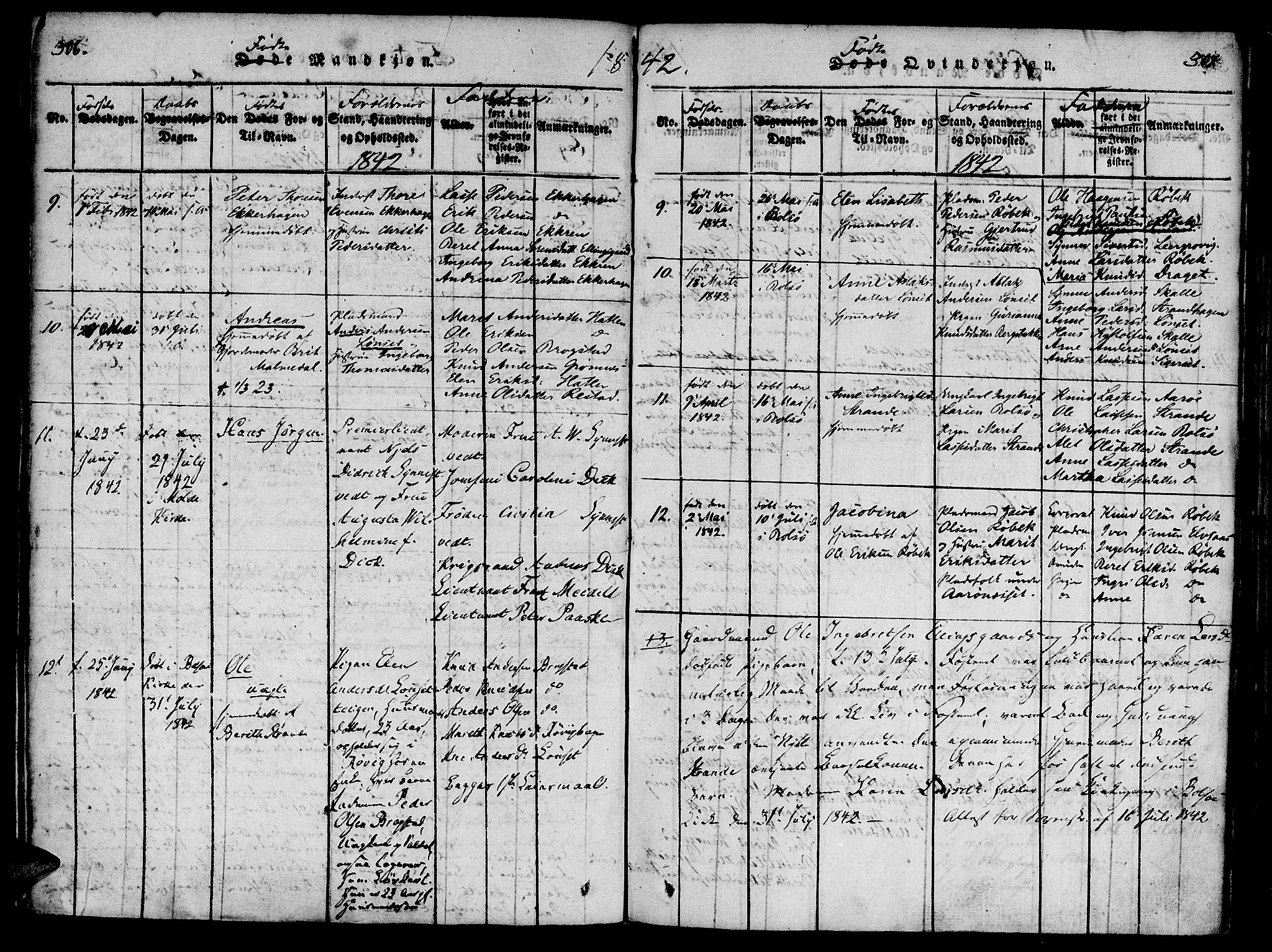 Ministerialprotokoller, klokkerbøker og fødselsregistre - Møre og Romsdal, SAT/A-1454/555/L0652: Parish register (official) no. 555A03, 1817-1843, p. 306-307
