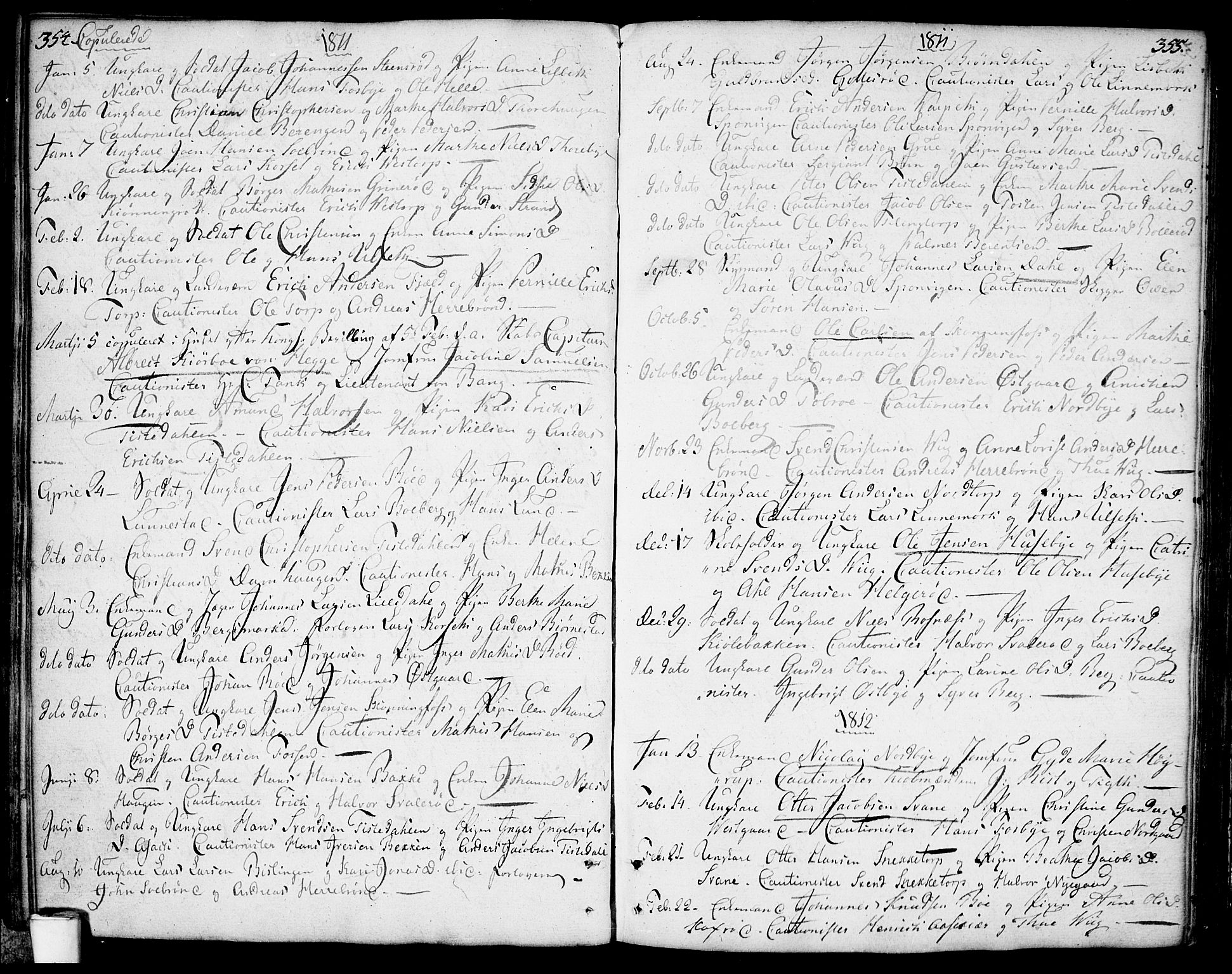 Berg prestekontor Kirkebøker, AV/SAO-A-10902/F/Fa/L0001: Parish register (official) no. I 1, 1770-1814, p. 354-355