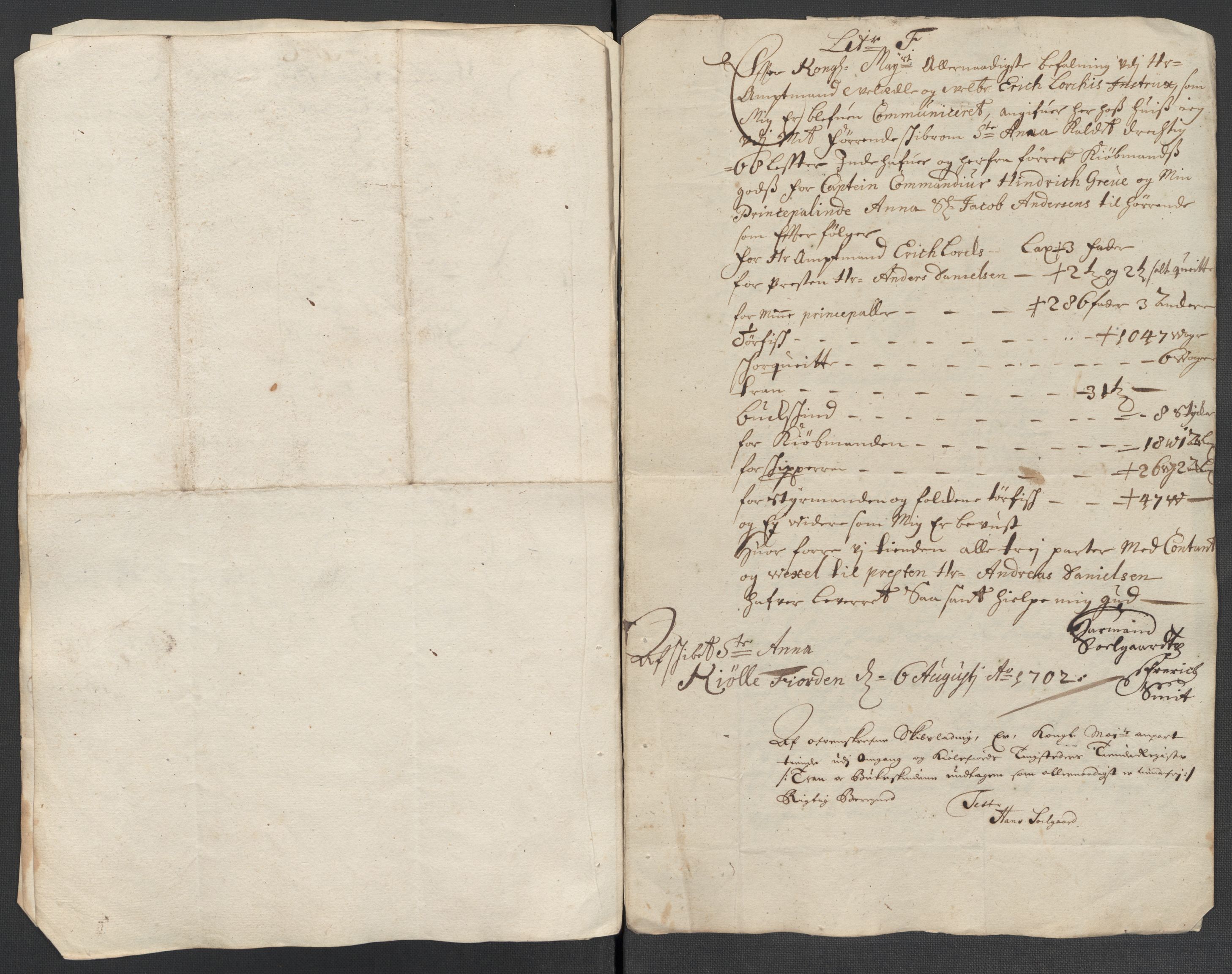 Rentekammeret inntil 1814, Reviderte regnskaper, Fogderegnskap, AV/RA-EA-4092/R69/L4852: Fogderegnskap Finnmark/Vardøhus, 1701-1704, p. 207