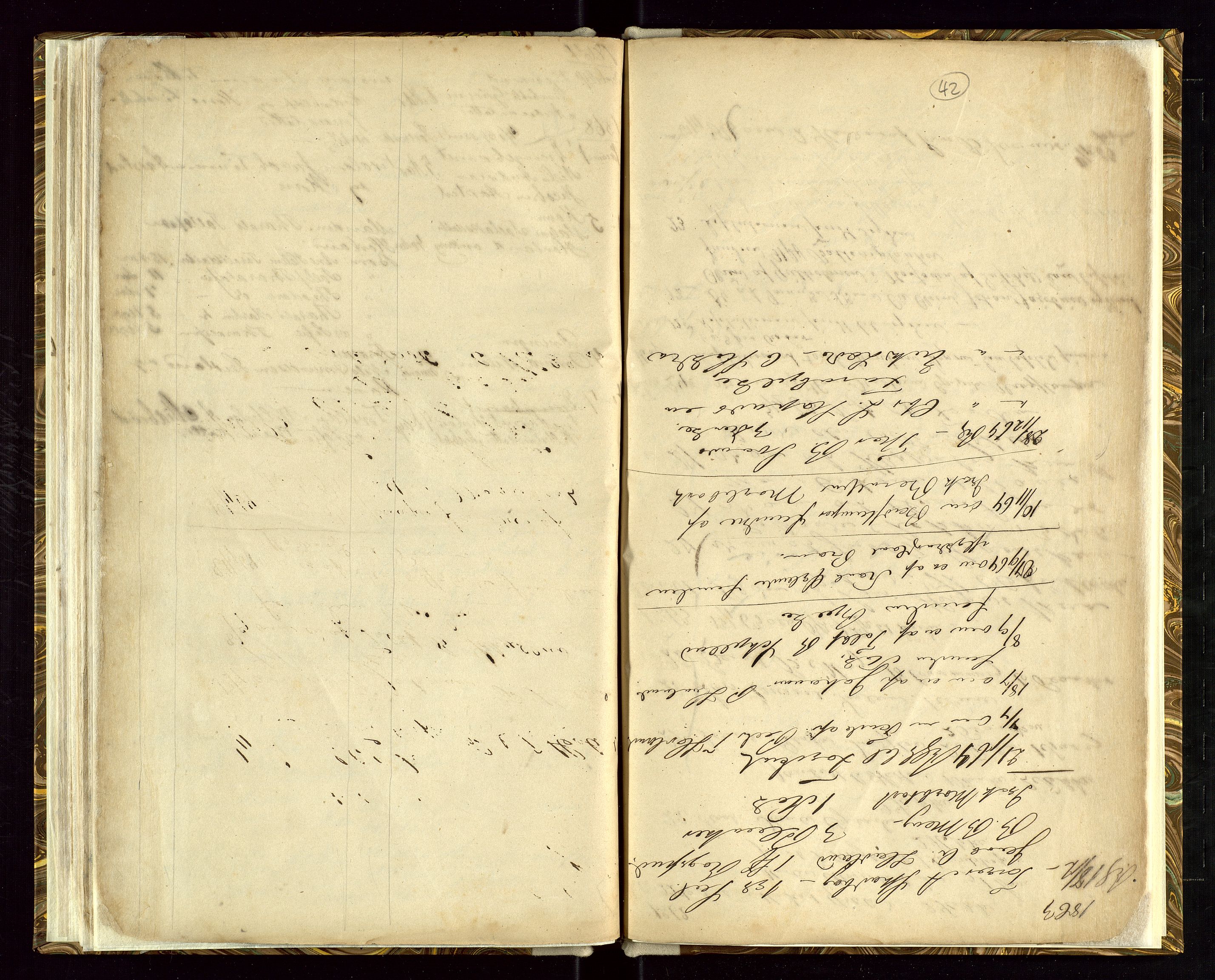 Eigersund lensmannskontor, AV/SAST-A-100171/Gga/L0001: "Fortegnelse over anmeldte Dødsfald i Egersunds Ladested og Landsogn", 1859-1868, p. 42