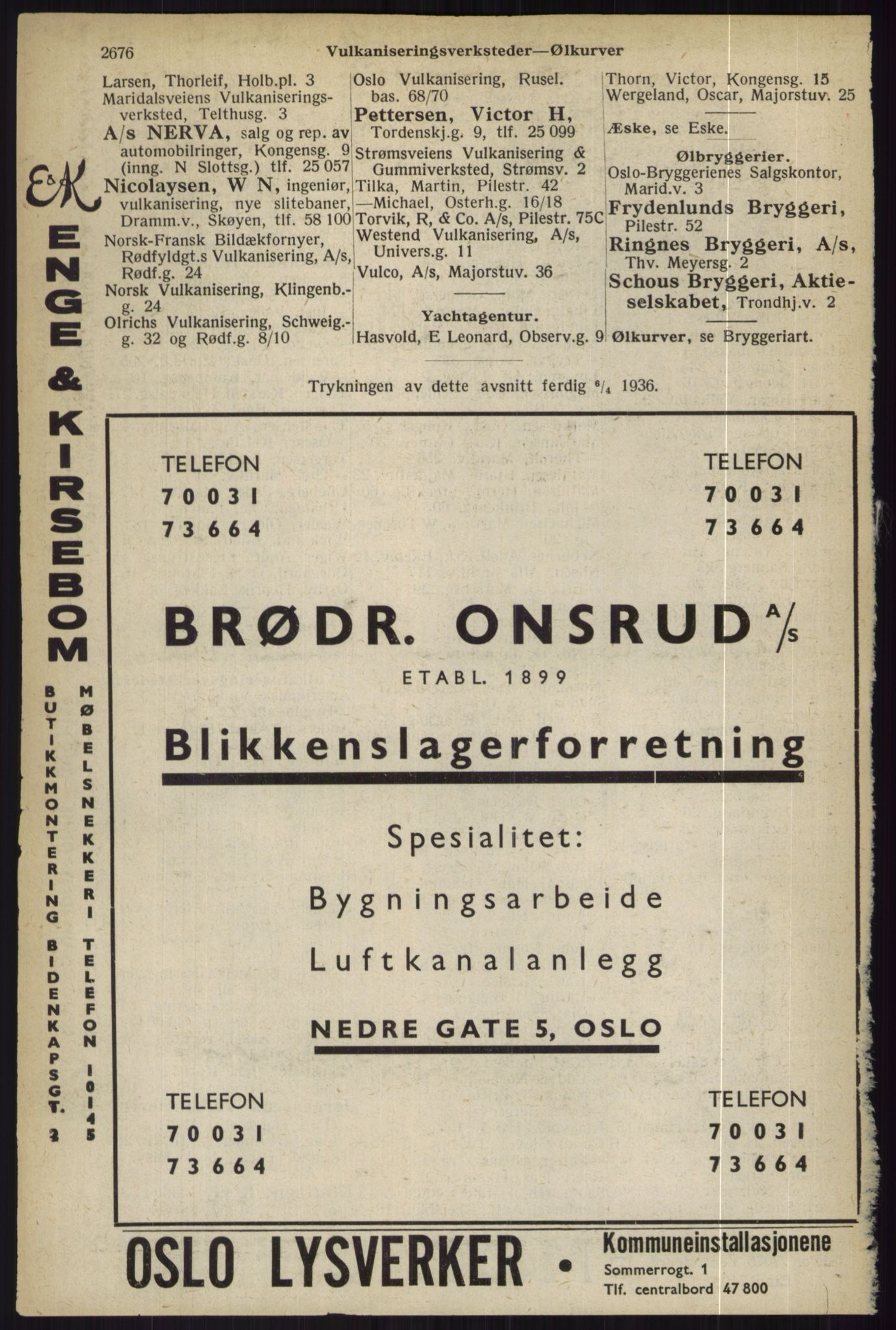 Kristiania/Oslo adressebok, PUBL/-, 1936, p. 2676