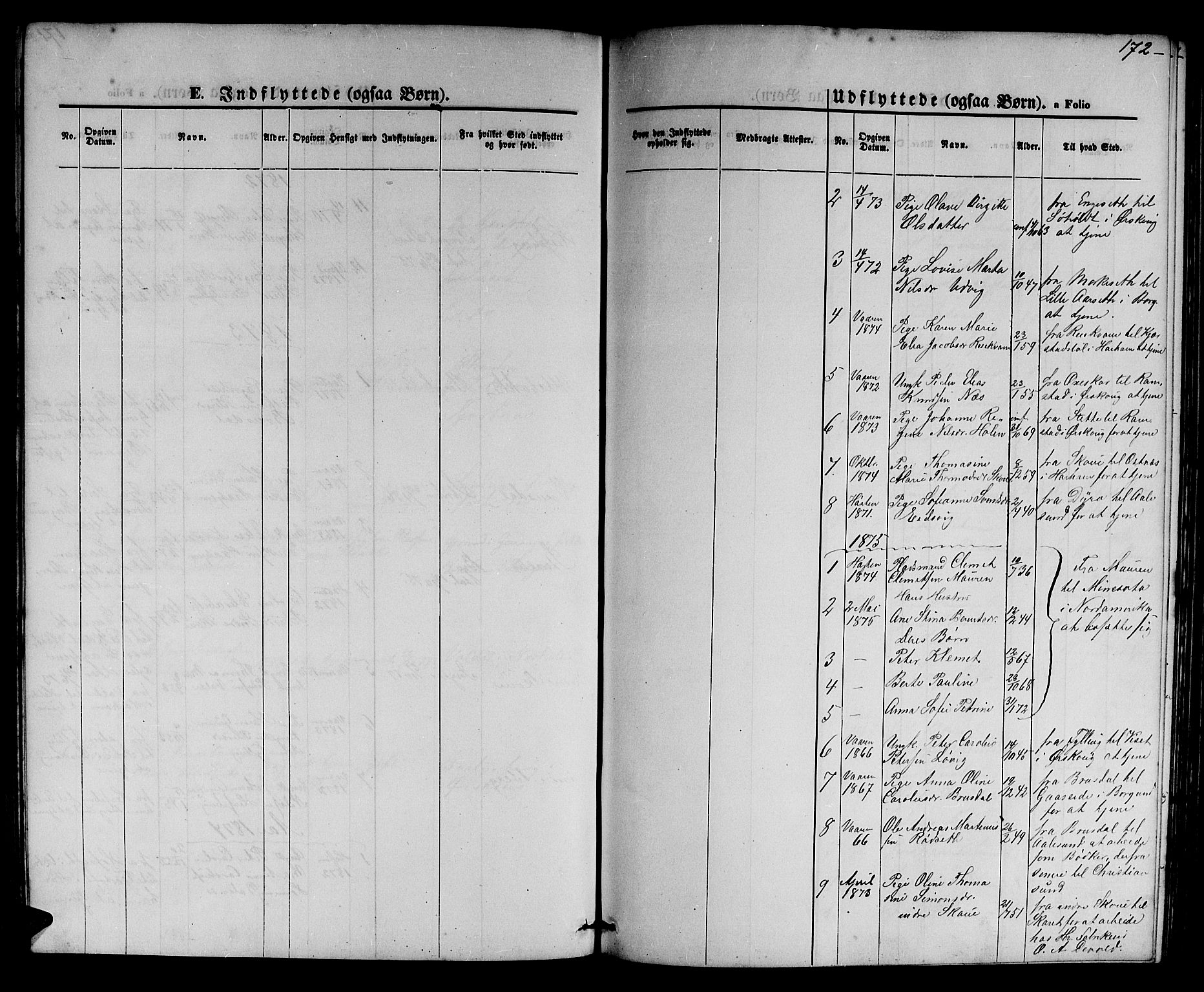 Ministerialprotokoller, klokkerbøker og fødselsregistre - Møre og Romsdal, AV/SAT-A-1454/524/L0364: Parish register (copy) no. 524C05, 1865-1879, p. 172