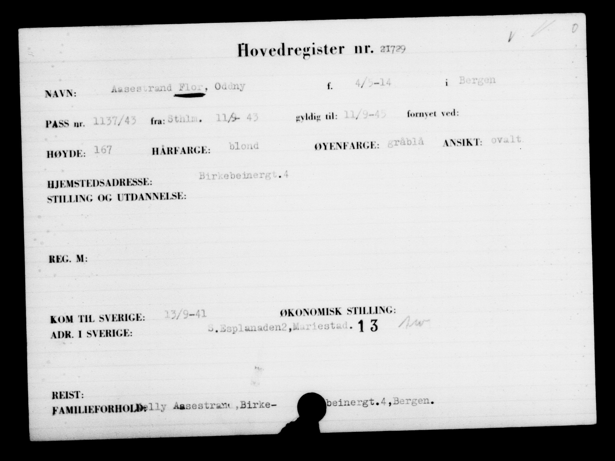 Den Kgl. Norske Legasjons Flyktningskontor, RA/S-6753/V/Va/L0009: Kjesäterkartoteket.  Flyktningenr. 18502-22048, 1940-1945, p. 2754