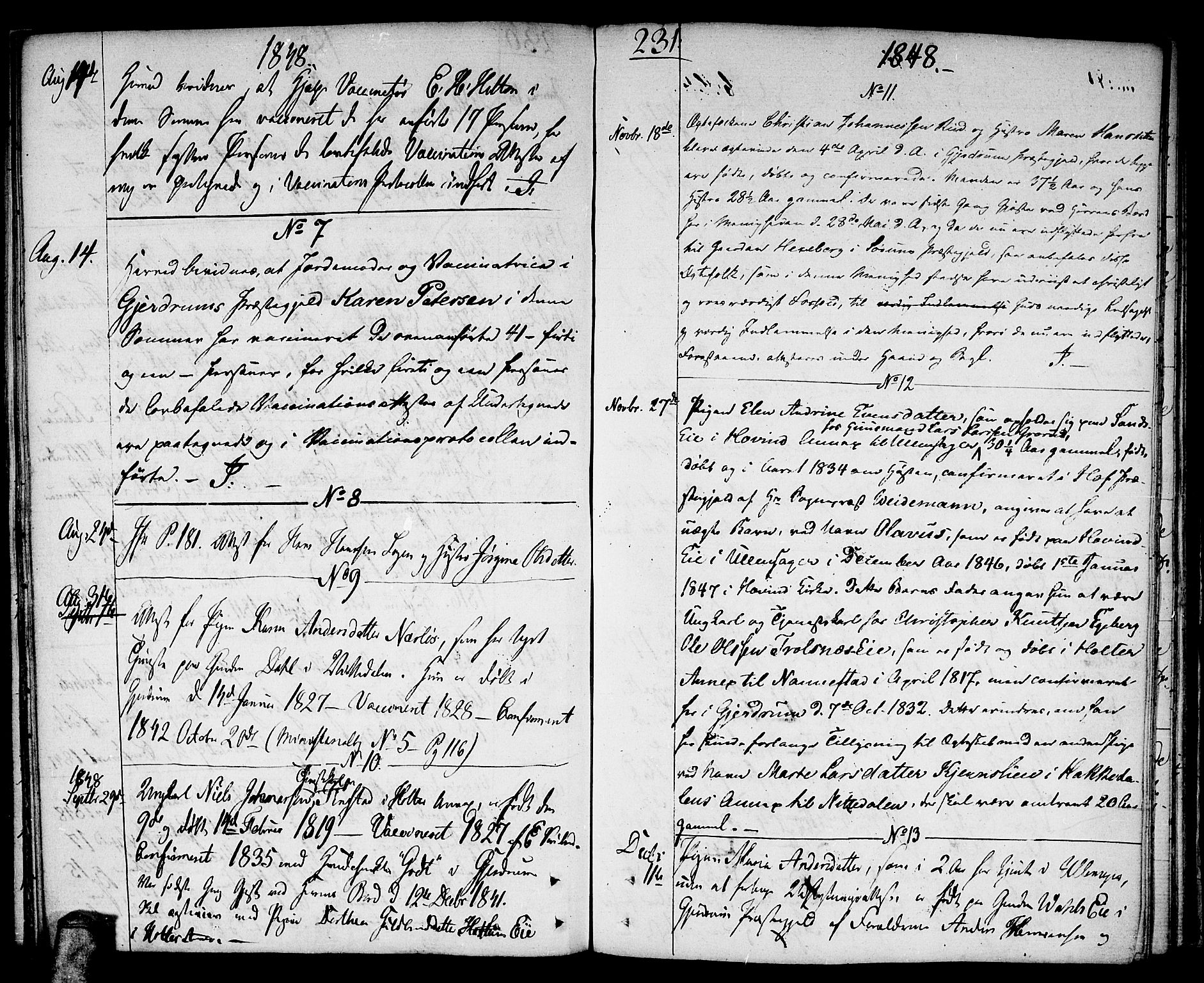 Gjerdrum prestekontor Kirkebøker, AV/SAO-A-10412b/F/Fa/L0003: Parish register (official) no. I 3, 1798-1815, p. 231