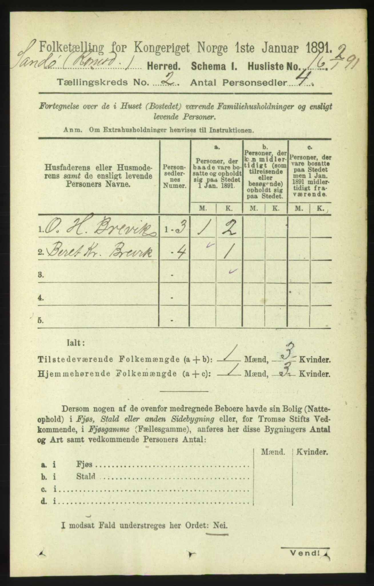 RA, 1891 census for 1546 Sandøy, 1891, p. 483