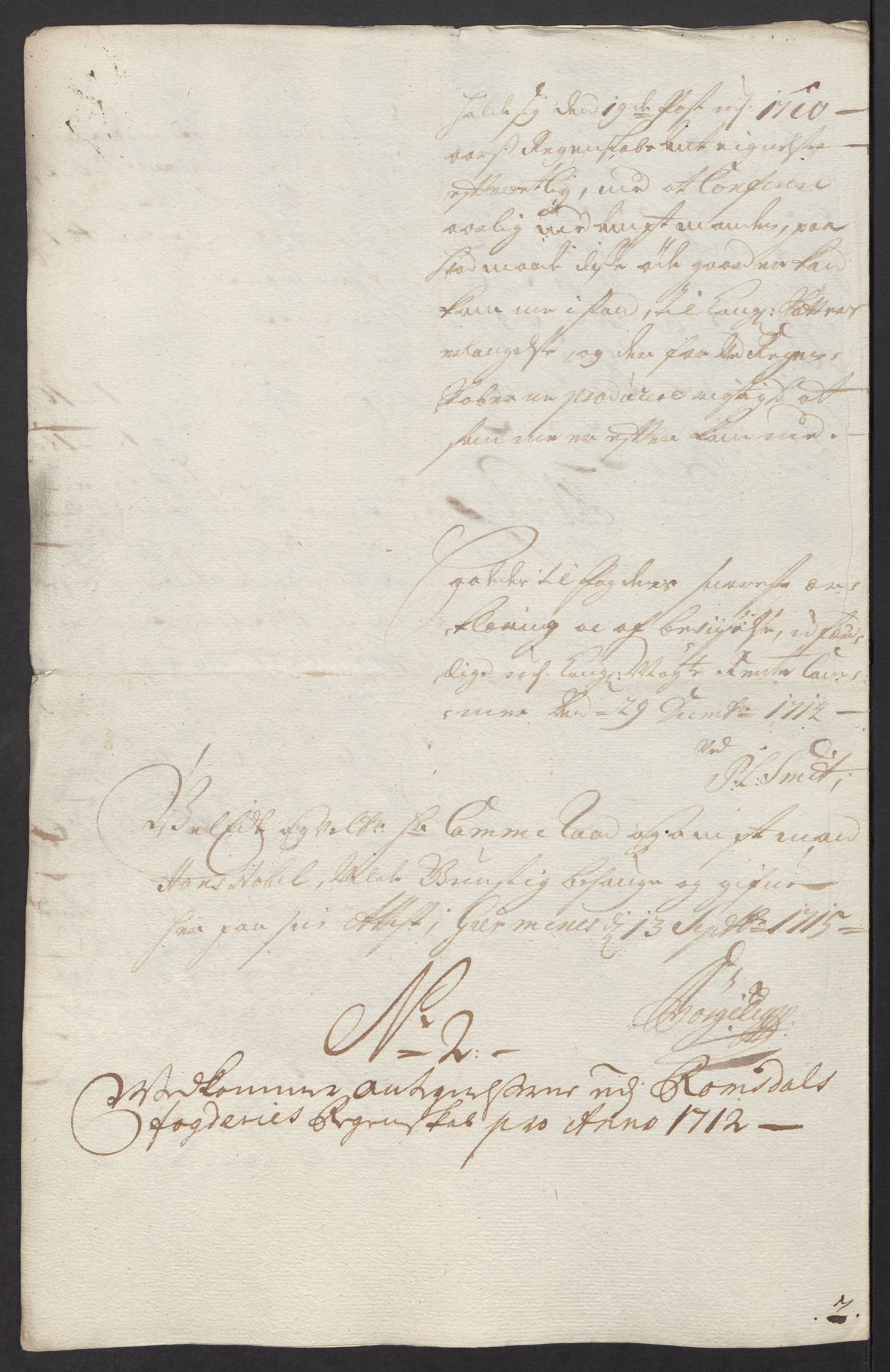 Rentekammeret inntil 1814, Reviderte regnskaper, Fogderegnskap, AV/RA-EA-4092/R55/L3661: Fogderegnskap Romsdal, 1712, p. 258