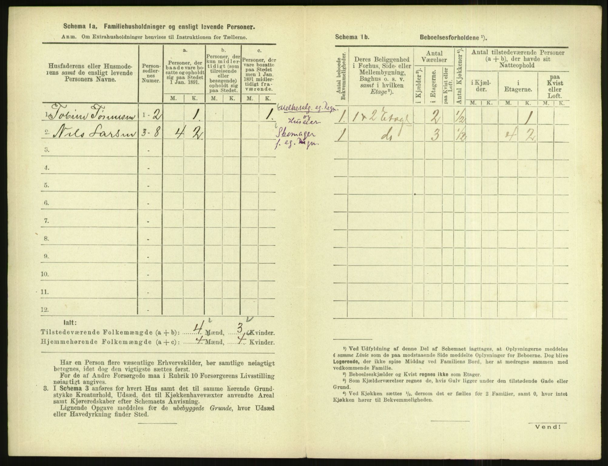 RA, 1891 census for 1004 Flekkefjord, 1891, p. 465