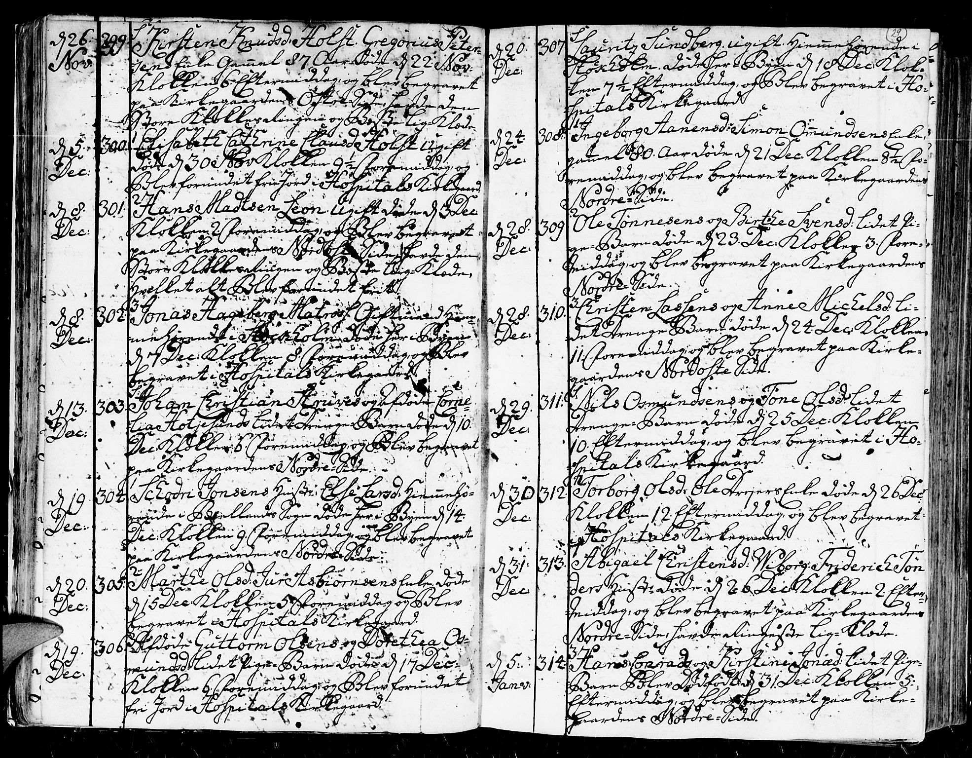 Kristiansand domprosti, AV/SAK-1112-0006/F/Fa/L0004: Parish register (official) no. A 4, 1762-1794, p. 29