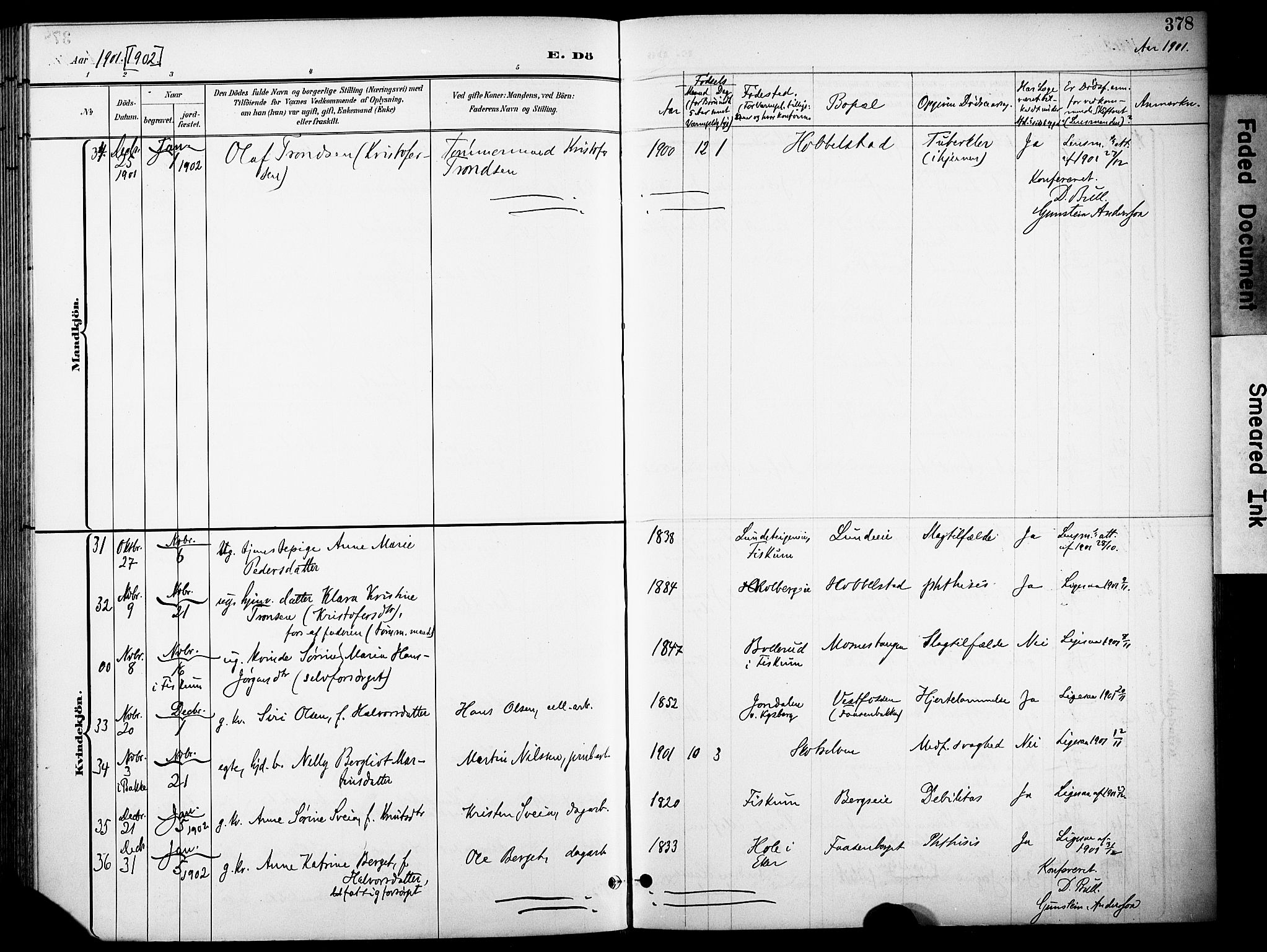 Eiker kirkebøker, AV/SAKO-A-4/F/Fb/L0003: Parish register (official) no. II 3, 1896-1942, p. 378