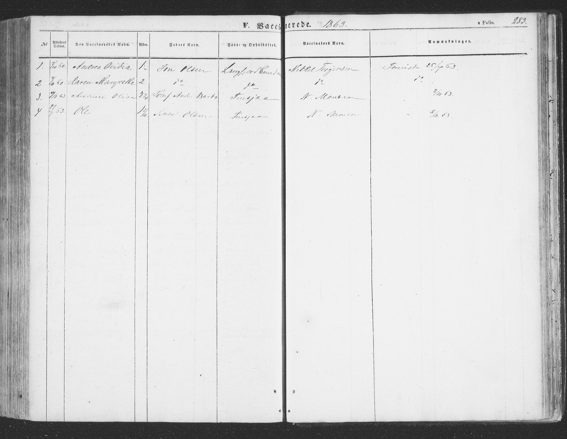 Talvik sokneprestkontor, SATØ/S-1337/H/Ha/L0010kirke: Parish register (official) no. 10, 1852-1864, p. 283