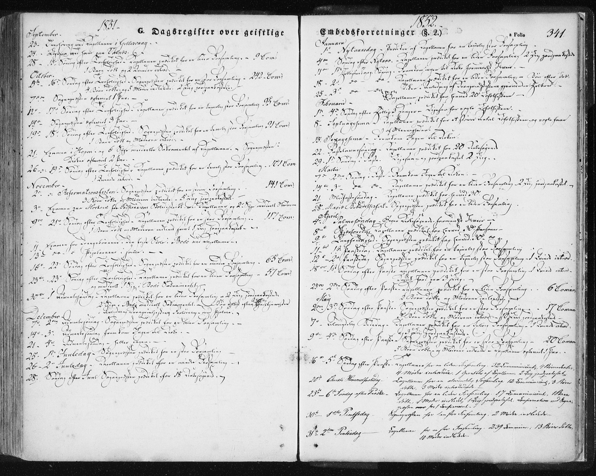 Ministerialprotokoller, klokkerbøker og fødselsregistre - Nordland, SAT/A-1459/801/L0007: Parish register (official) no. 801A07, 1845-1863, p. 341