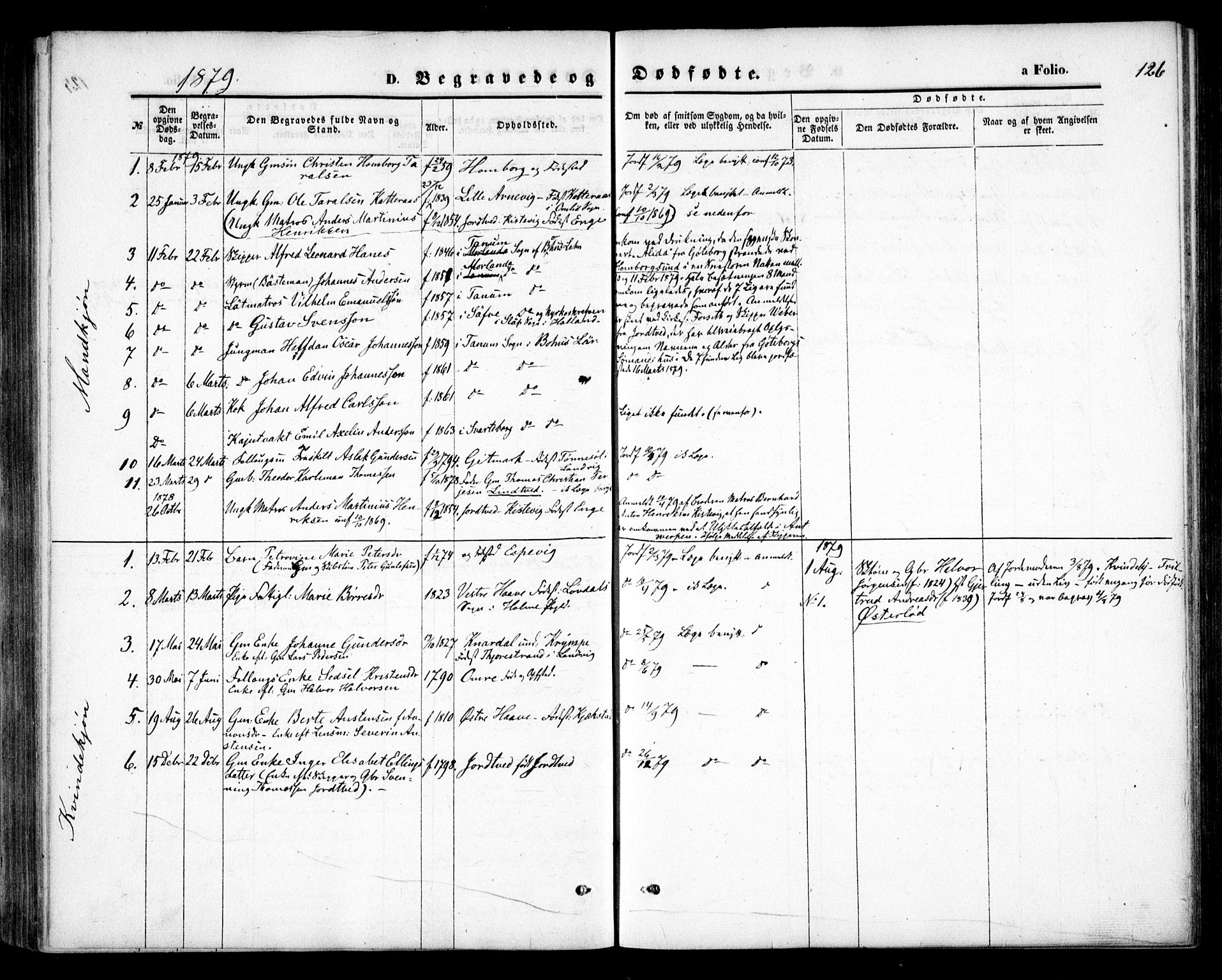 Hommedal sokneprestkontor, AV/SAK-1111-0023/F/Fa/Faa/L0002: Parish register (official) no. A 2, 1861-1884, p. 126