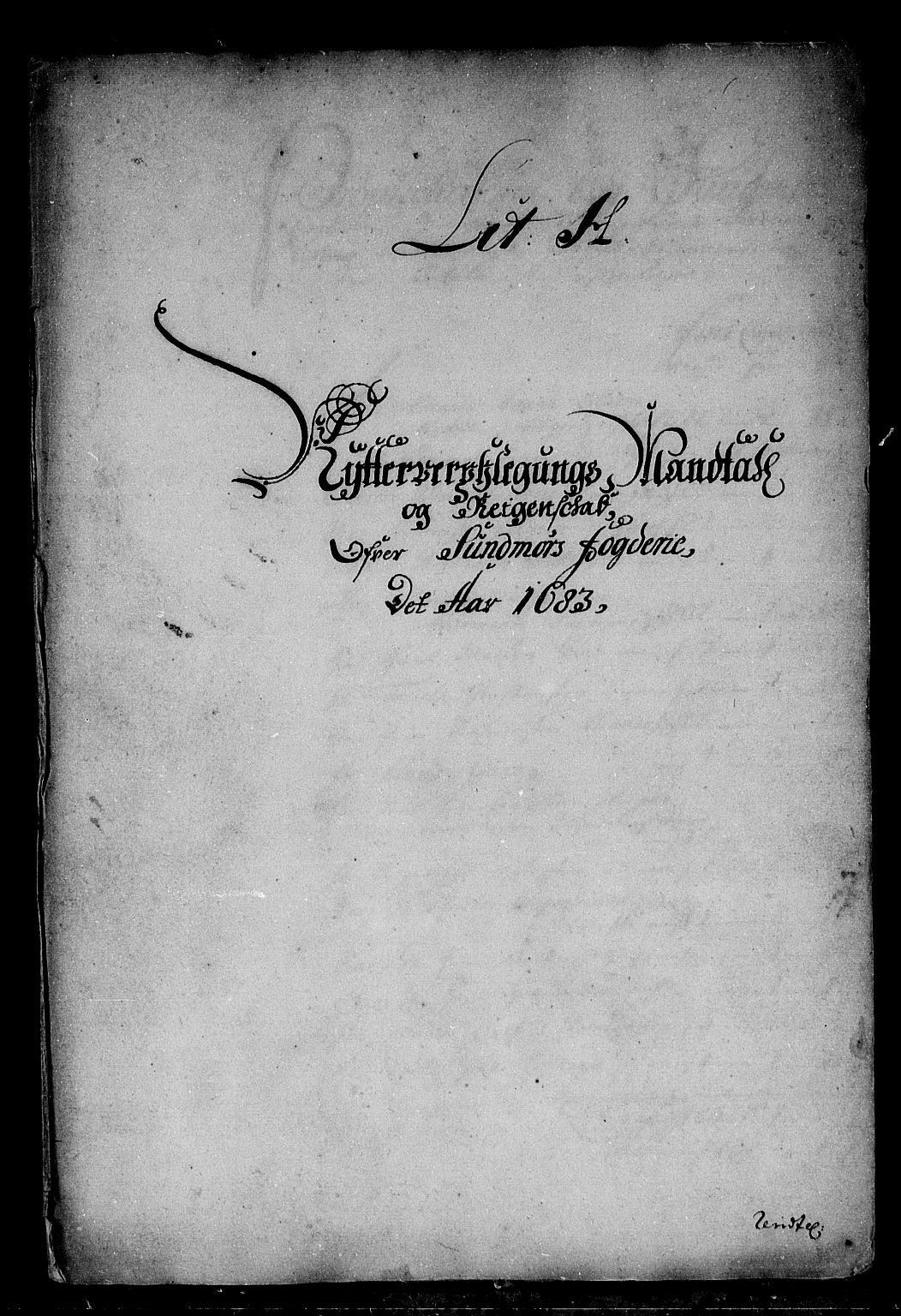 Rentekammeret inntil 1814, Reviderte regnskaper, Stiftamtstueregnskaper, Bergen stiftamt, AV/RA-EA-6043/R/Rc/L0069: Bergen stiftamt, 1683