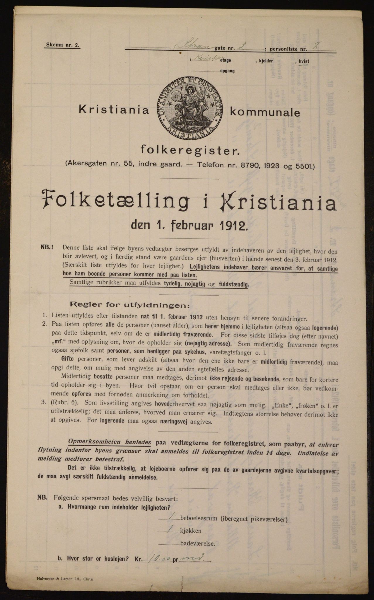 OBA, Municipal Census 1912 for Kristiania, 1912, p. 103691