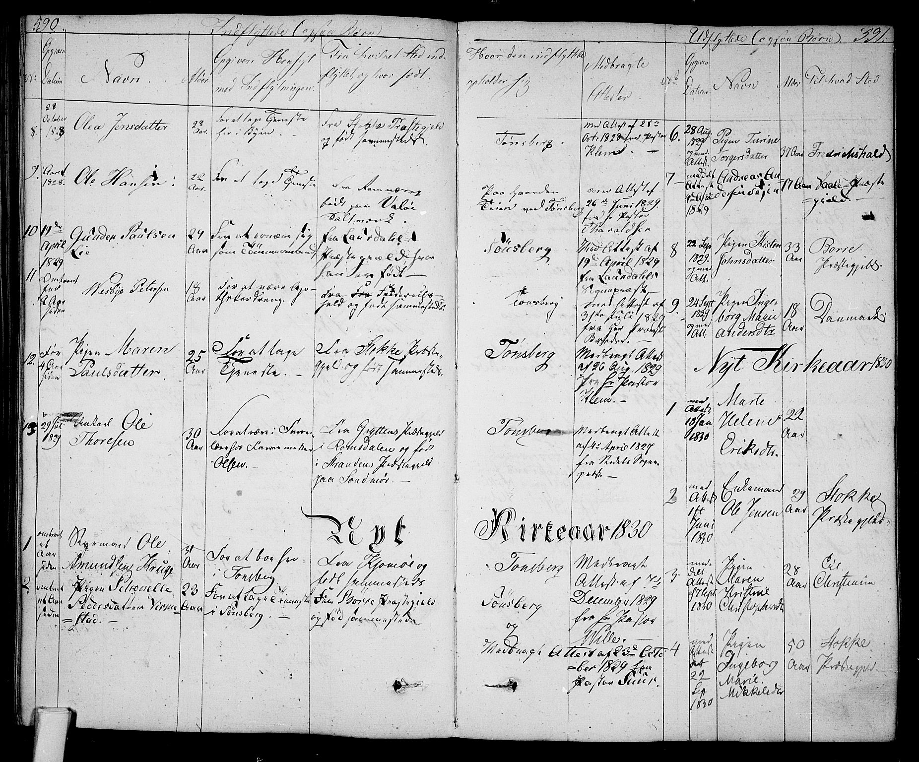 Tønsberg kirkebøker, SAKO/A-330/F/Fa/L0005: Parish register (official) no. I 5, 1827-1836, p. 590-591