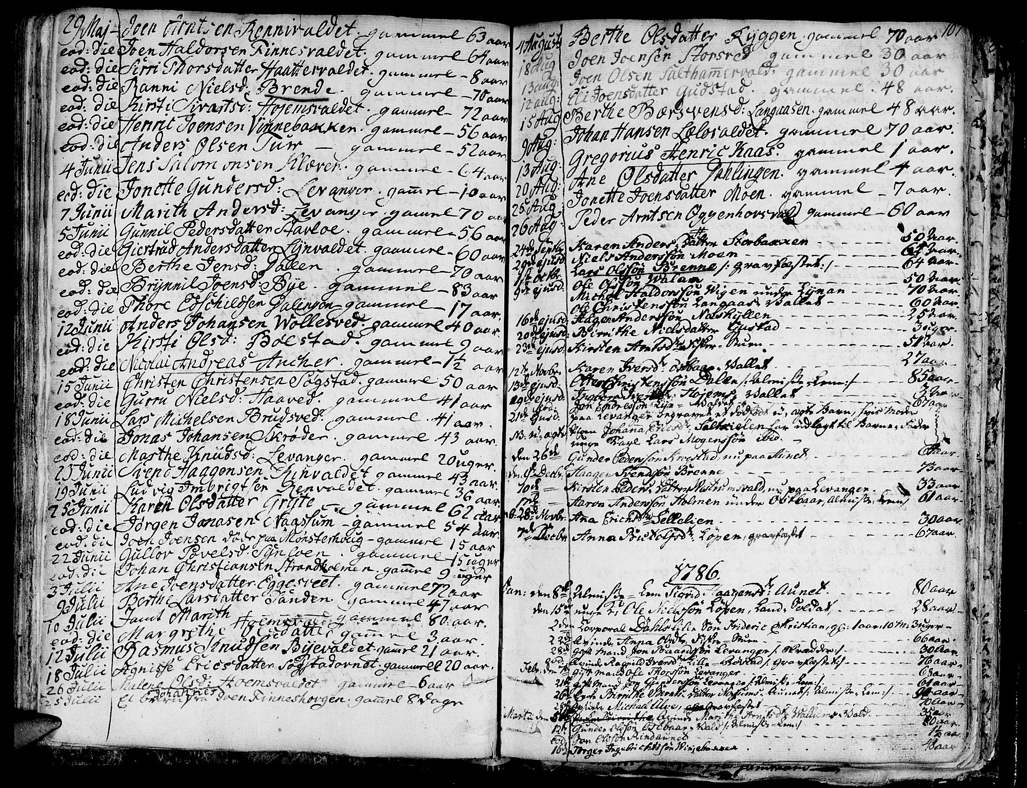 Ministerialprotokoller, klokkerbøker og fødselsregistre - Nord-Trøndelag, SAT/A-1458/717/L0142: Parish register (official) no. 717A02 /1, 1783-1809, p. 107