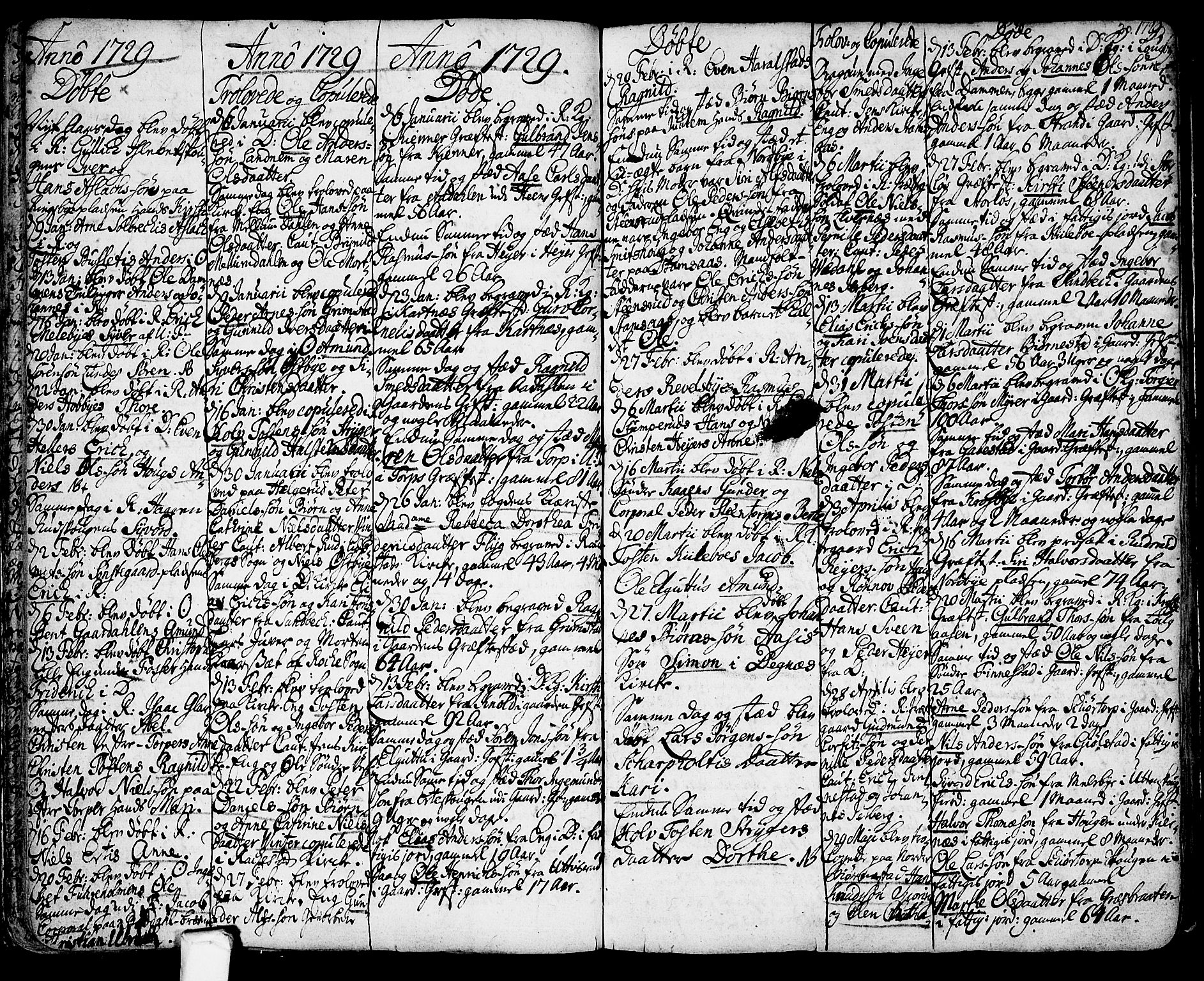 Rakkestad prestekontor Kirkebøker, SAO/A-2008/F/Fa/L0001: Parish register (official) no. I 1, 1722-1740, p. 20