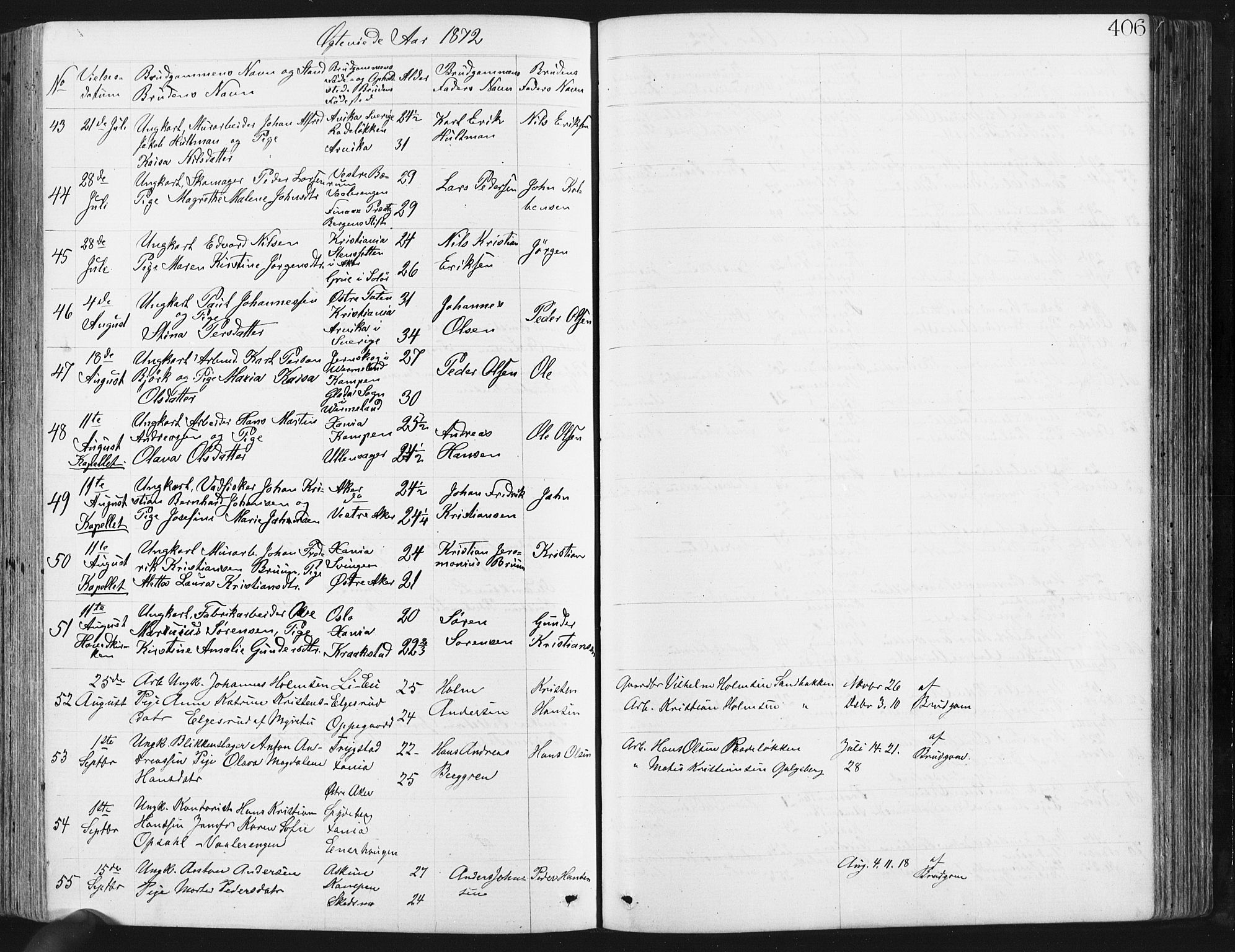 Østre Aker prestekontor Kirkebøker, AV/SAO-A-10840/G/Ga/L0003: Parish register (copy) no. I 3, 1868-1913, p. 406