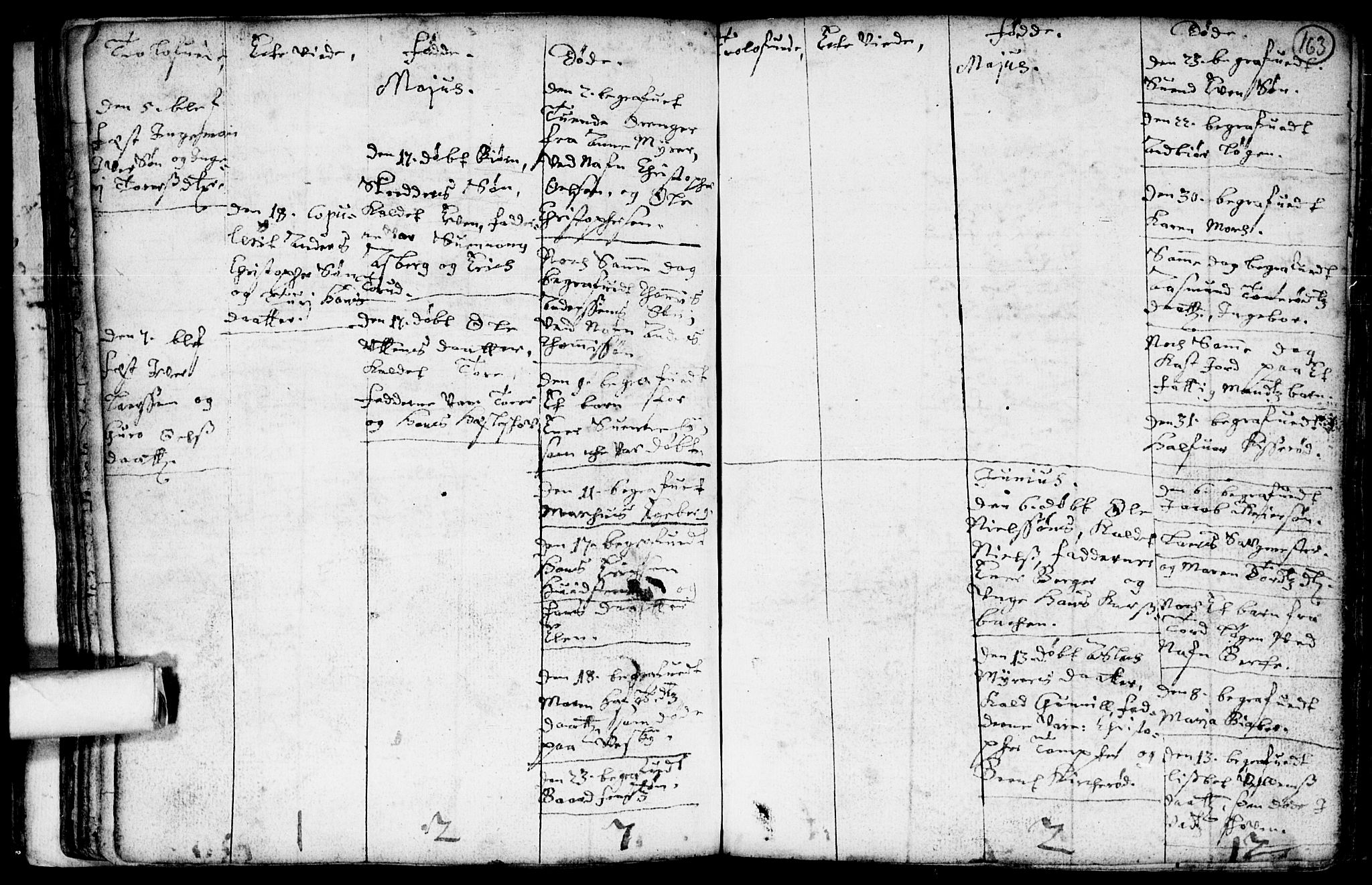 Spydeberg prestekontor Kirkebøker, AV/SAO-A-10924/F/Fa/L0001: Parish register (official) no. I 1, 1696-1738, p. 163