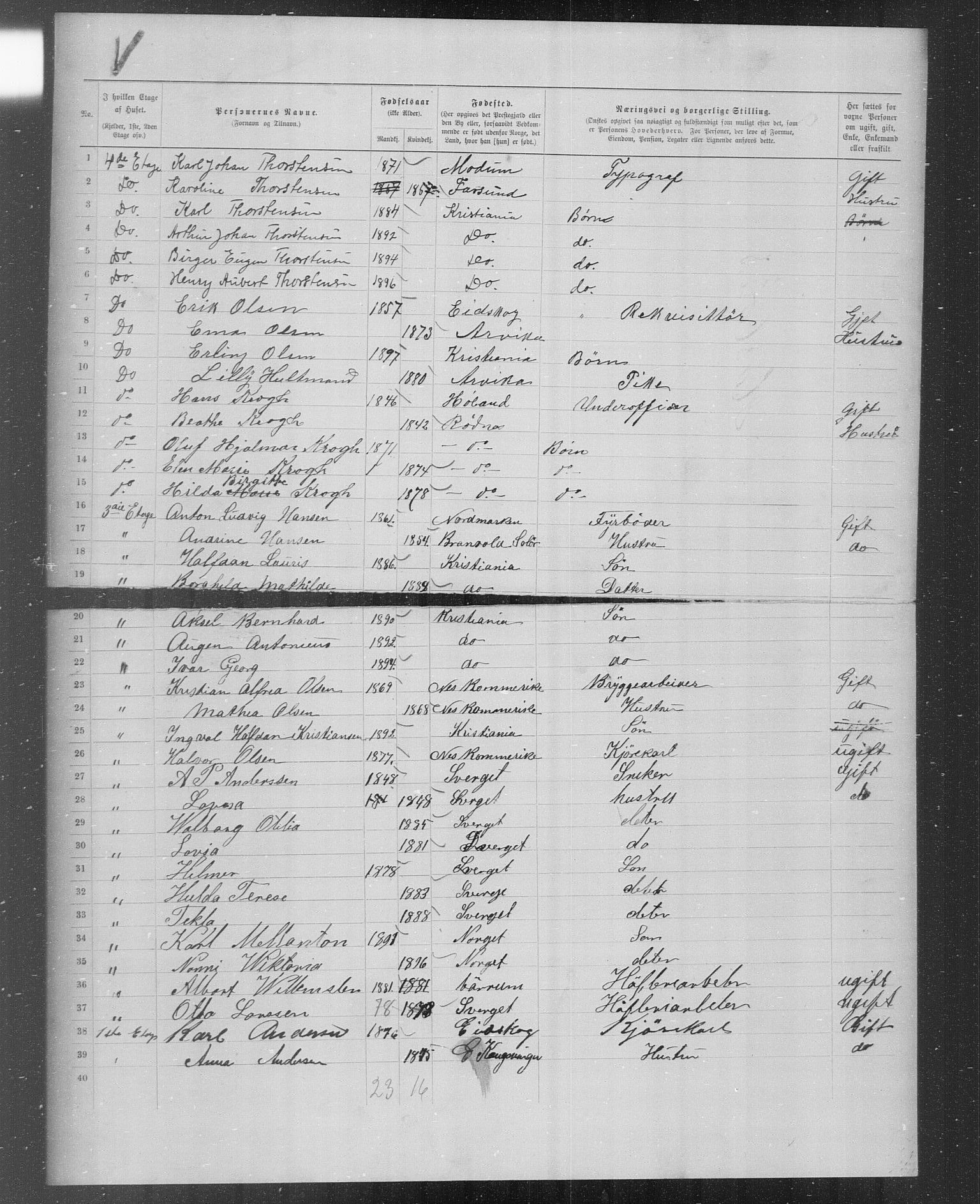 OBA, Municipal Census 1899 for Kristiania, 1899, p. 4714