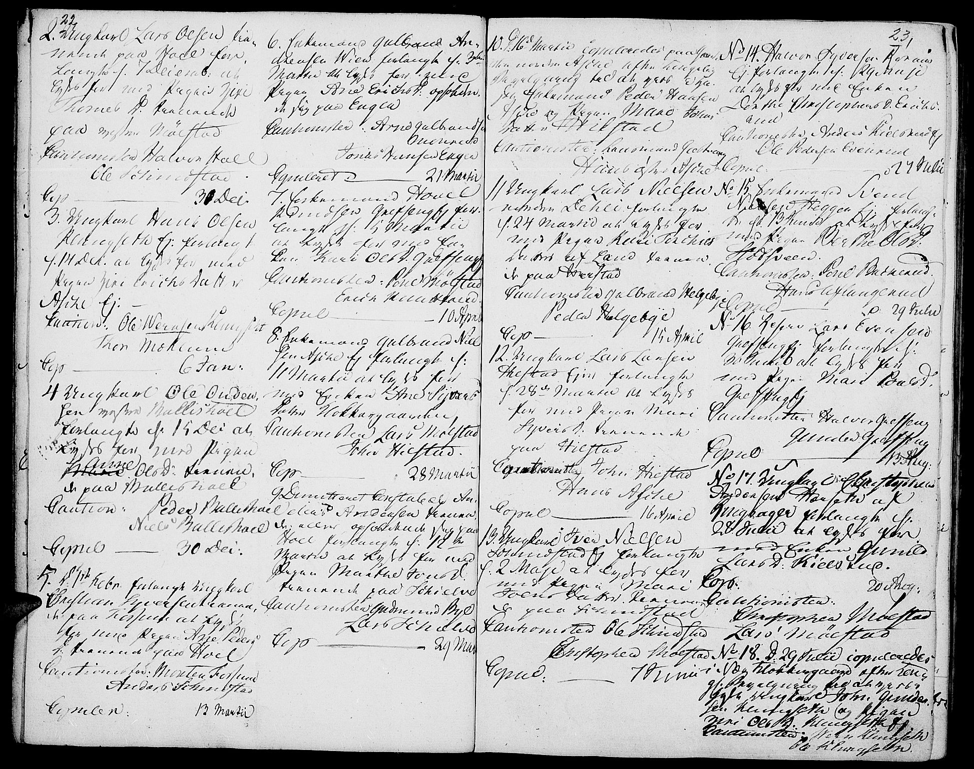 Nes prestekontor, Hedmark, SAH/PREST-020/K/Ka/L0001: Parish register (official) no. 1, 1802-1814, p. 22-23