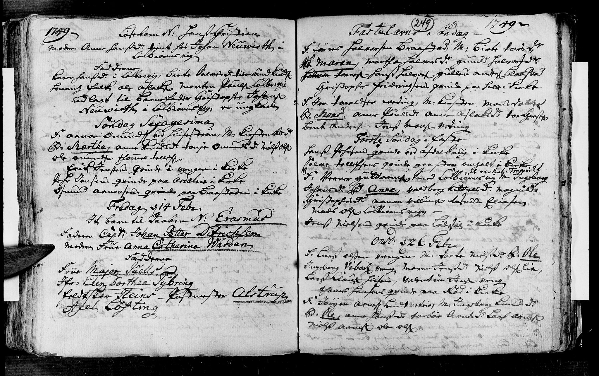 Øyestad sokneprestkontor, AV/SAK-1111-0049/F/Fa/L0004: Parish register (official) no. A 4, 1730-1750, p. 249