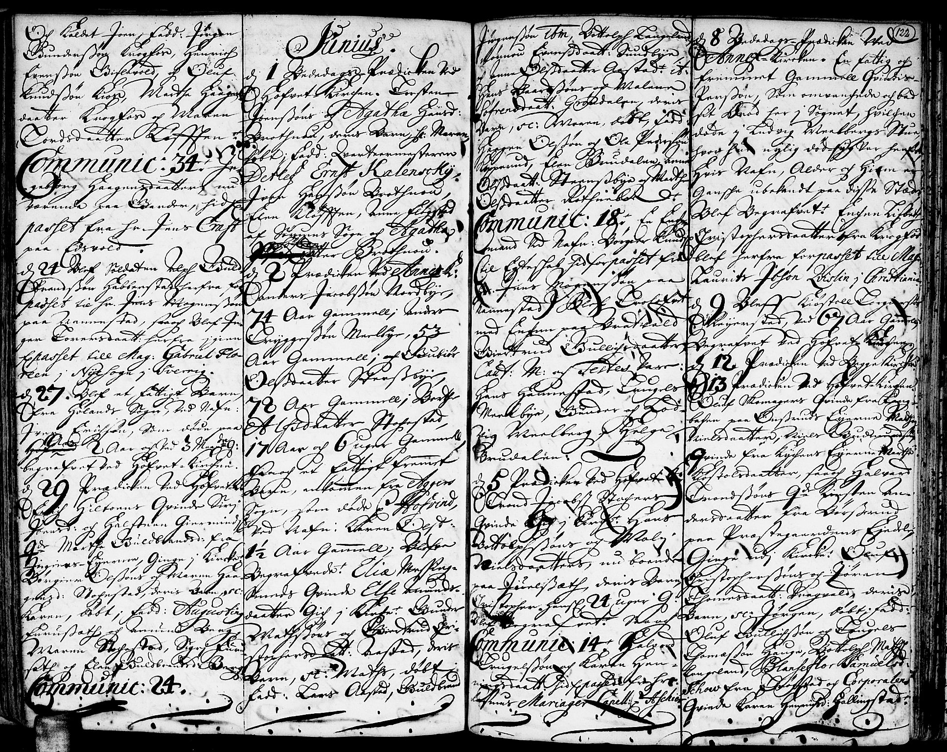 Ullensaker prestekontor Kirkebøker, AV/SAO-A-10236a/F/Fa/L0001: Parish register (official) no. I 1, 1689-1701, p. 122