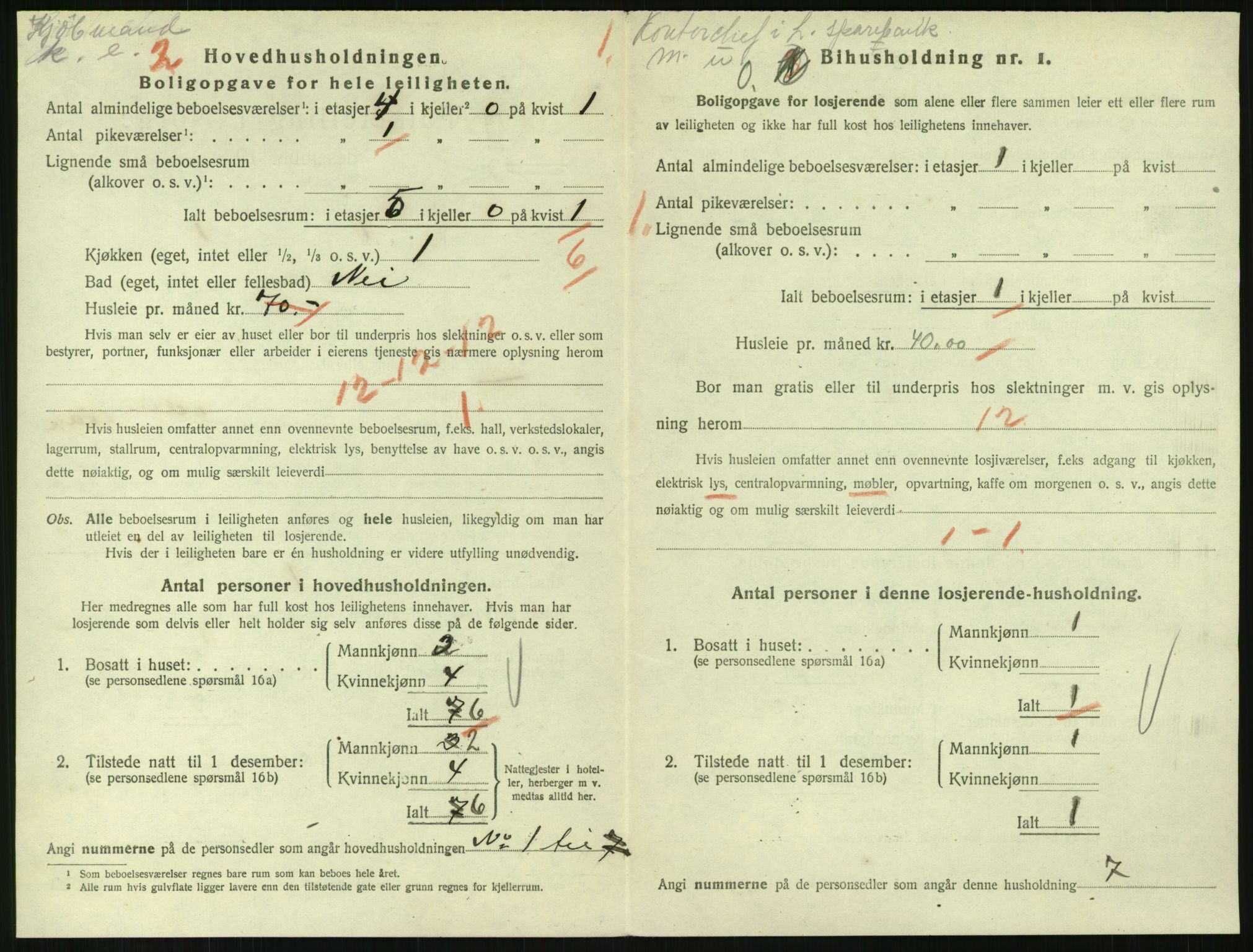 SAH, 1920 census for Lillehammer, 1920, p. 2149