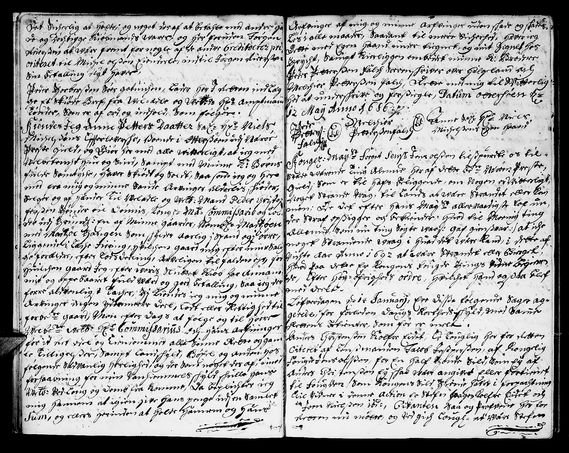 Namdal sorenskriveri, AV/SAT-A-4133/1/1/1A/L0002: Tingbok, 1693-1699, p. 4b-5a