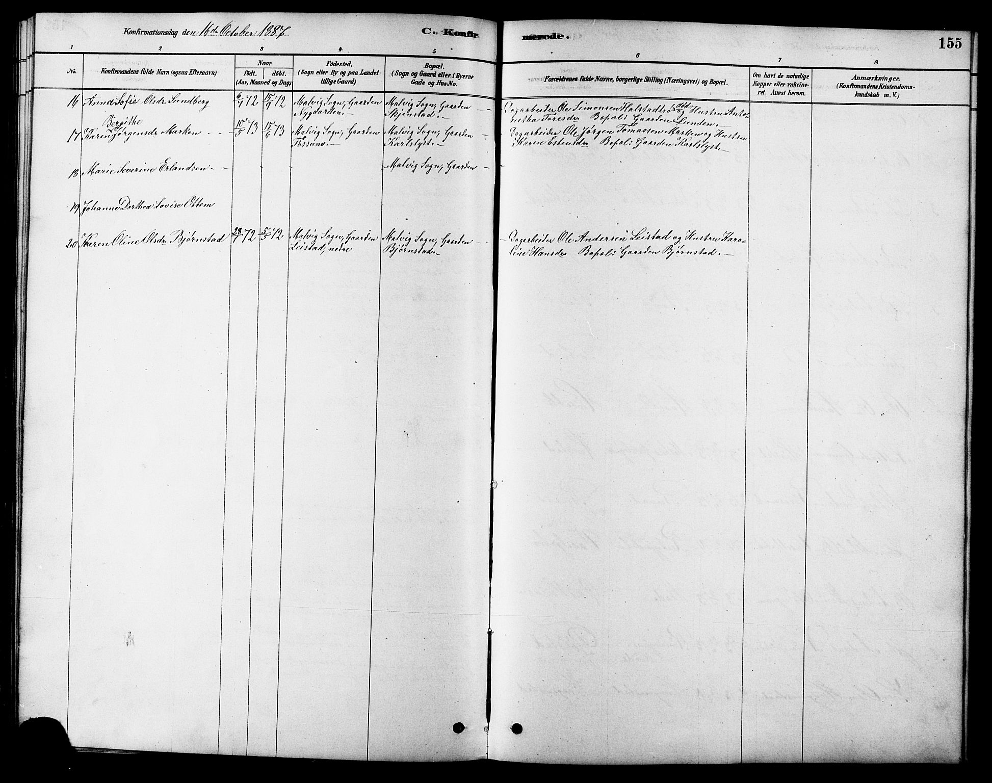 Ministerialprotokoller, klokkerbøker og fødselsregistre - Sør-Trøndelag, SAT/A-1456/616/L0423: Parish register (copy) no. 616C06, 1878-1903, p. 155