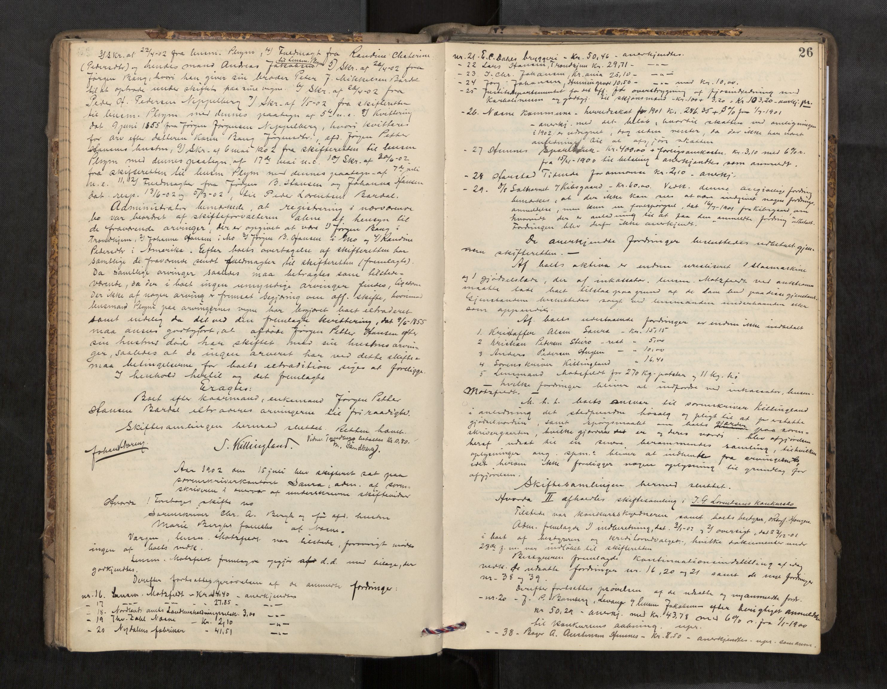 Rana sorenskriveri , AV/SAT-A-1108/1/3/3B/L0007: Skiftebehandlingsprotokoll, 1901-1909, p. 26