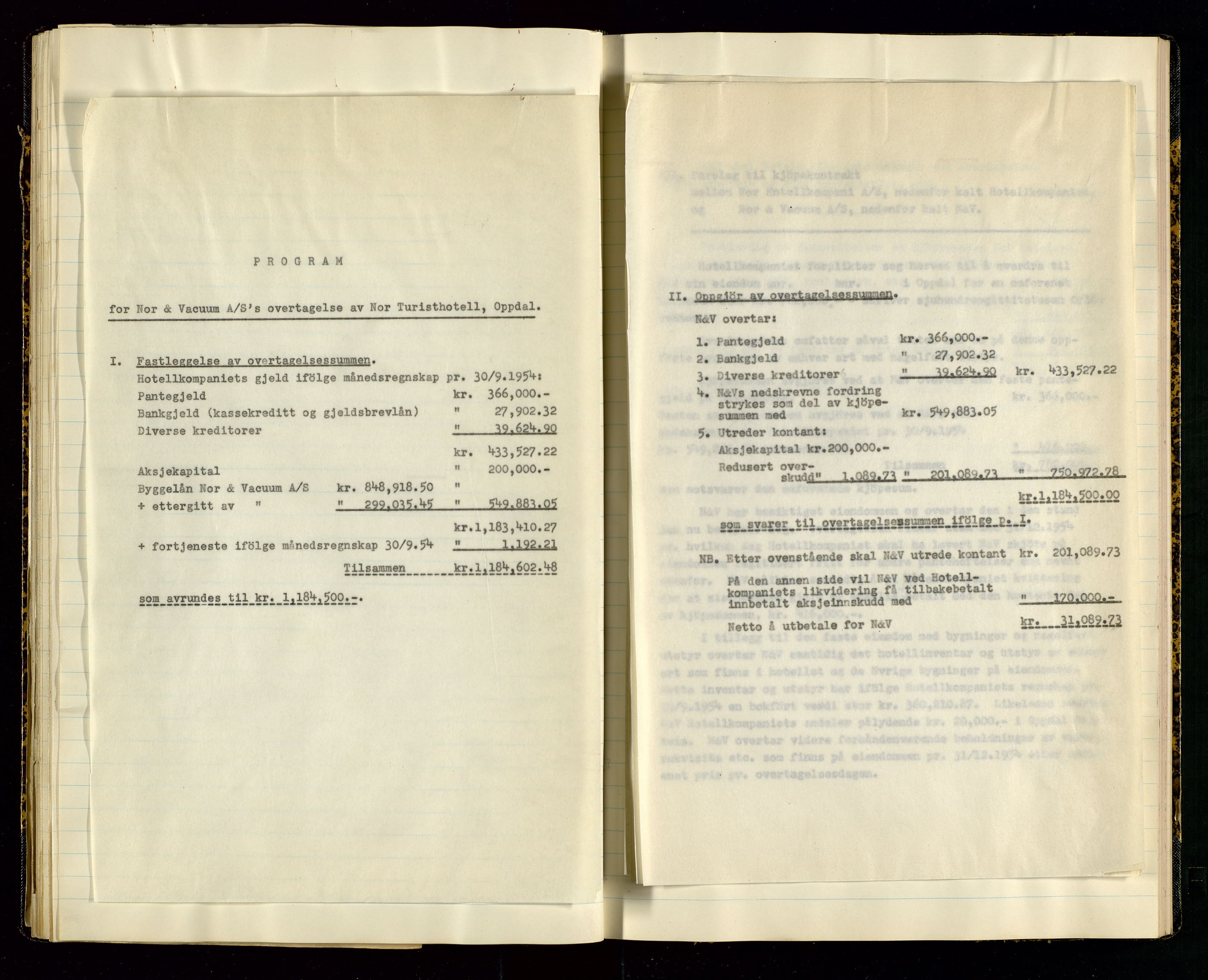 PA 1516 - Nor Hotellkompani A/S, SAST/A-101921/A/L0001: Referatprotokoll, 1948-1855, p. 38
