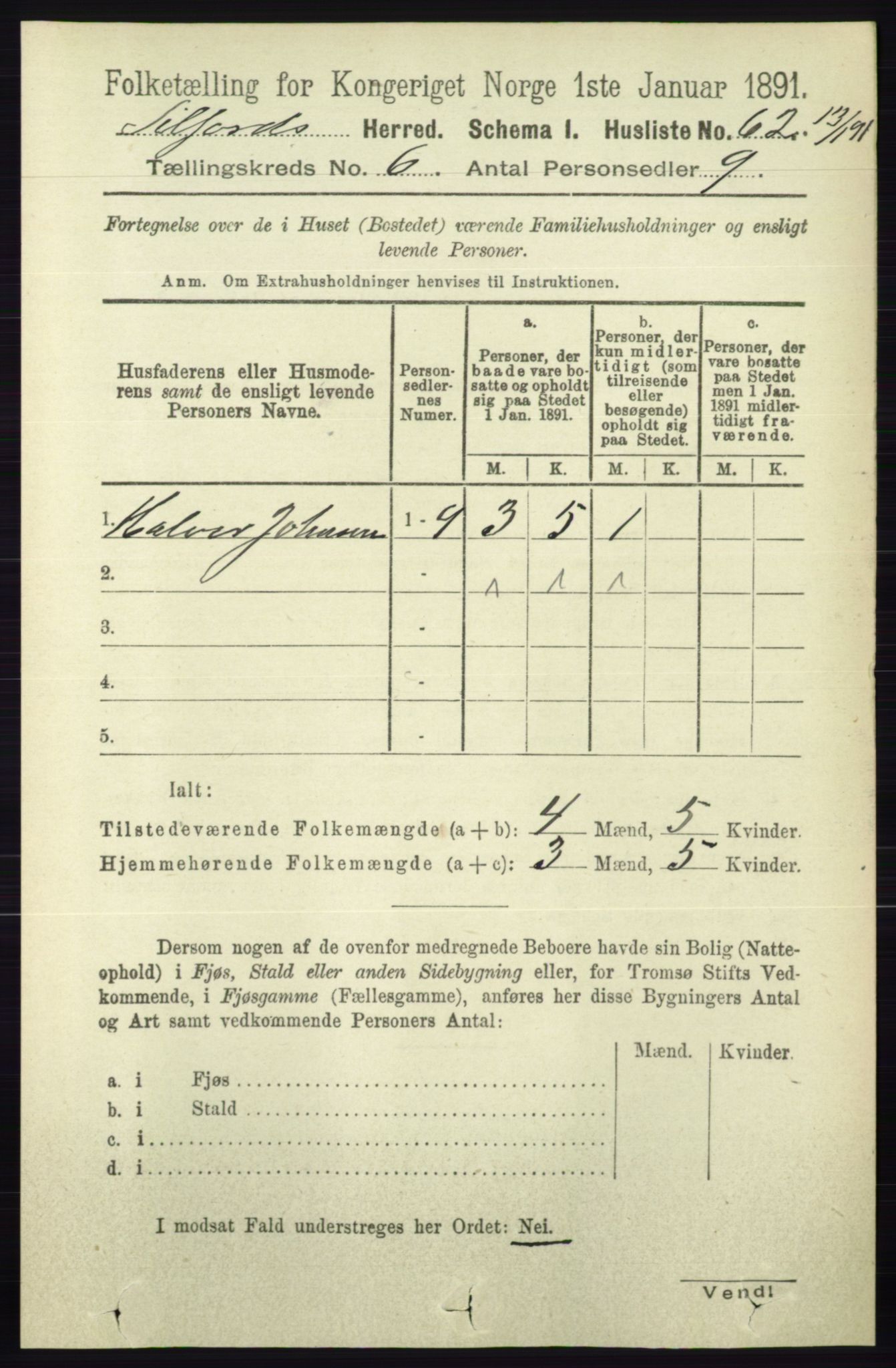 RA, 1891 census for 0828 Seljord, 1891, p. 2200