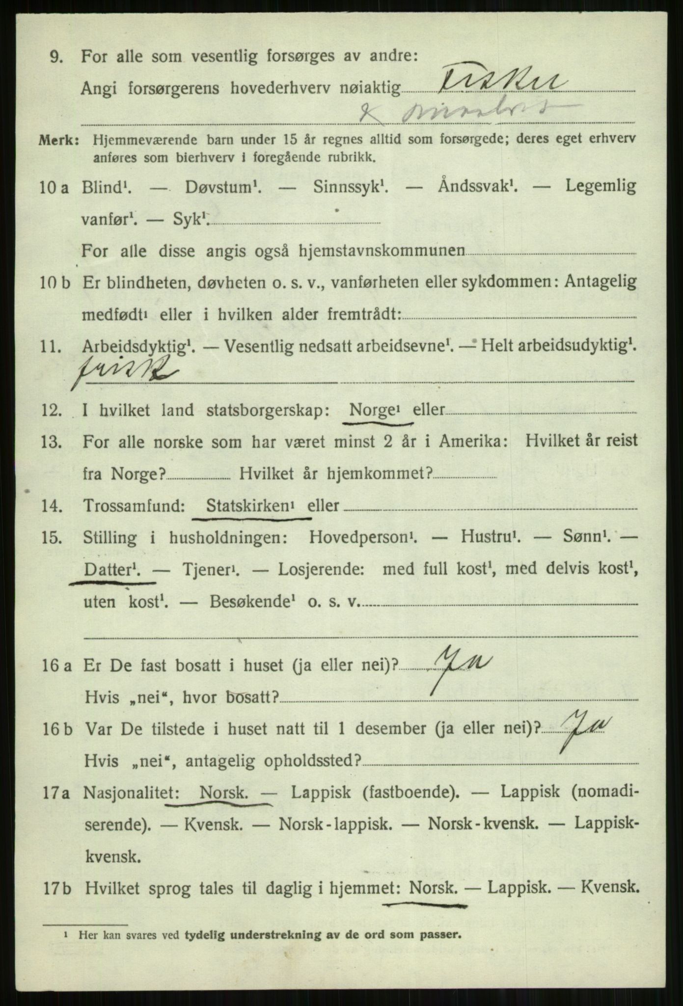SATØ, 1920 census for Skjervøy, 1920, p. 2900