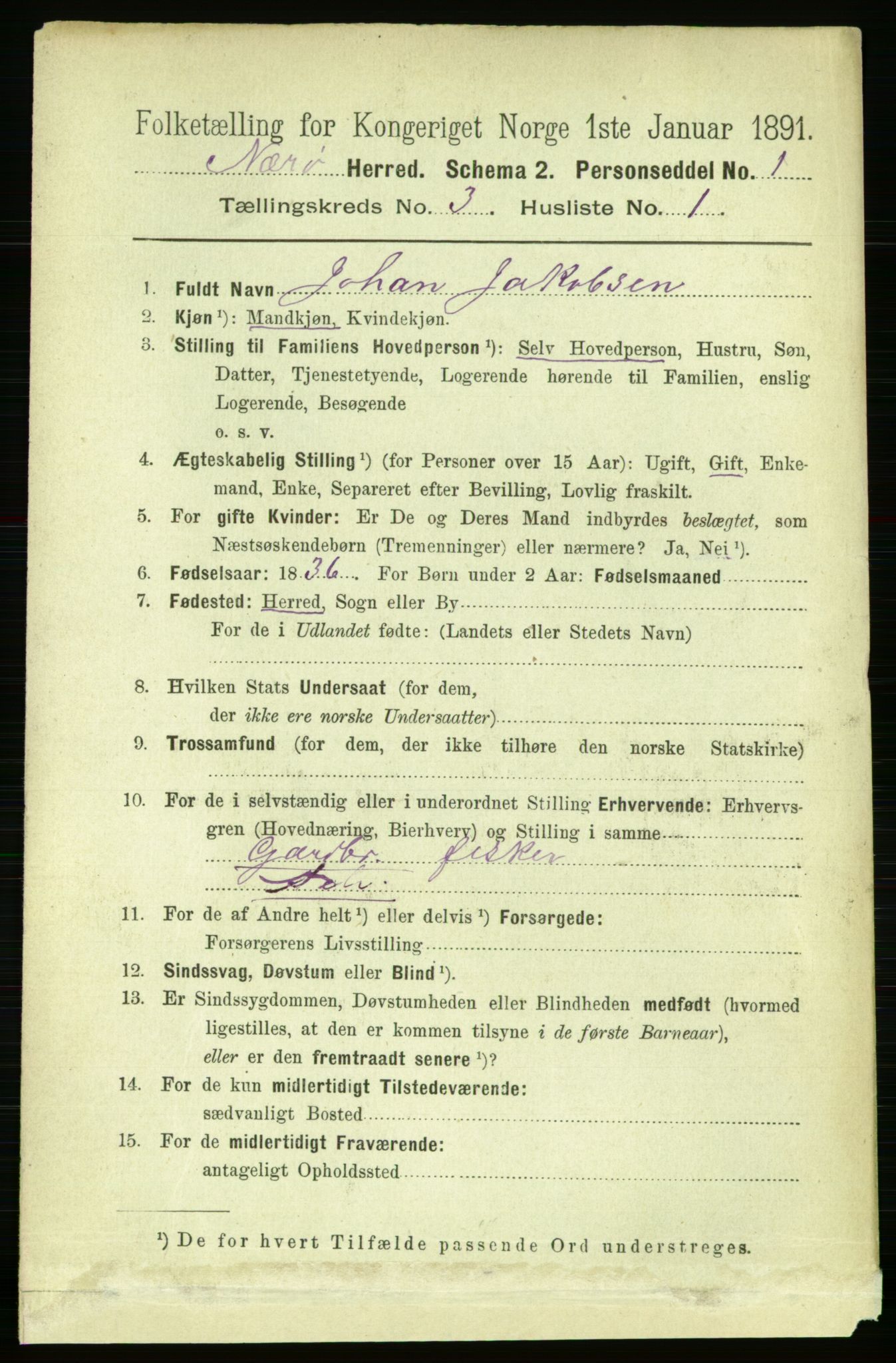 RA, 1891 census for 1751 Nærøy, 1891, p. 1299