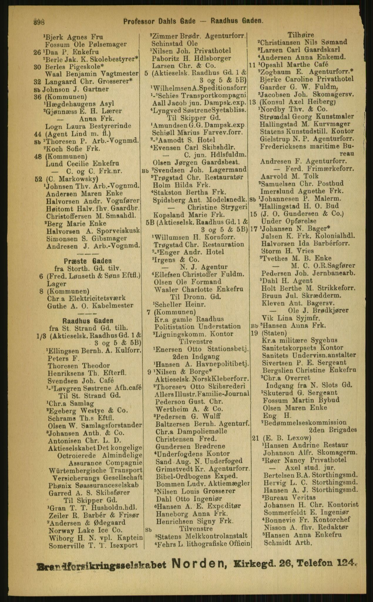 Kristiania/Oslo adressebok, PUBL/-, 1899, p. 898
