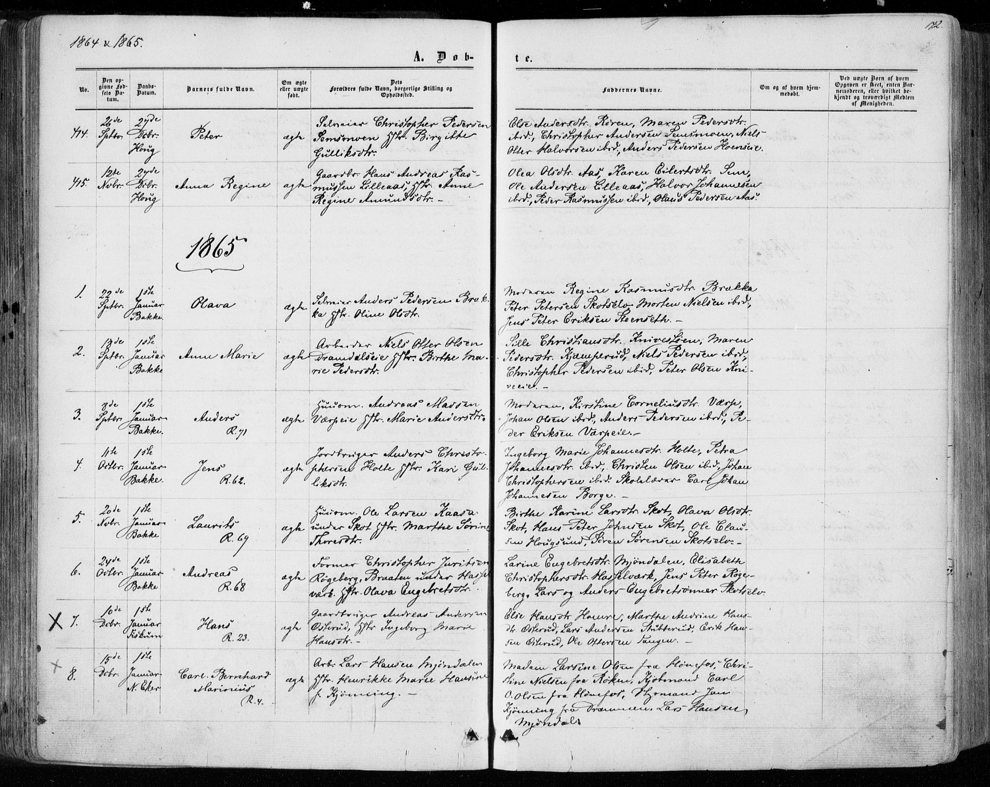 Eiker kirkebøker, SAKO/A-4/F/Fa/L0016: Parish register (official) no. I 16, 1860-1868, p. 142