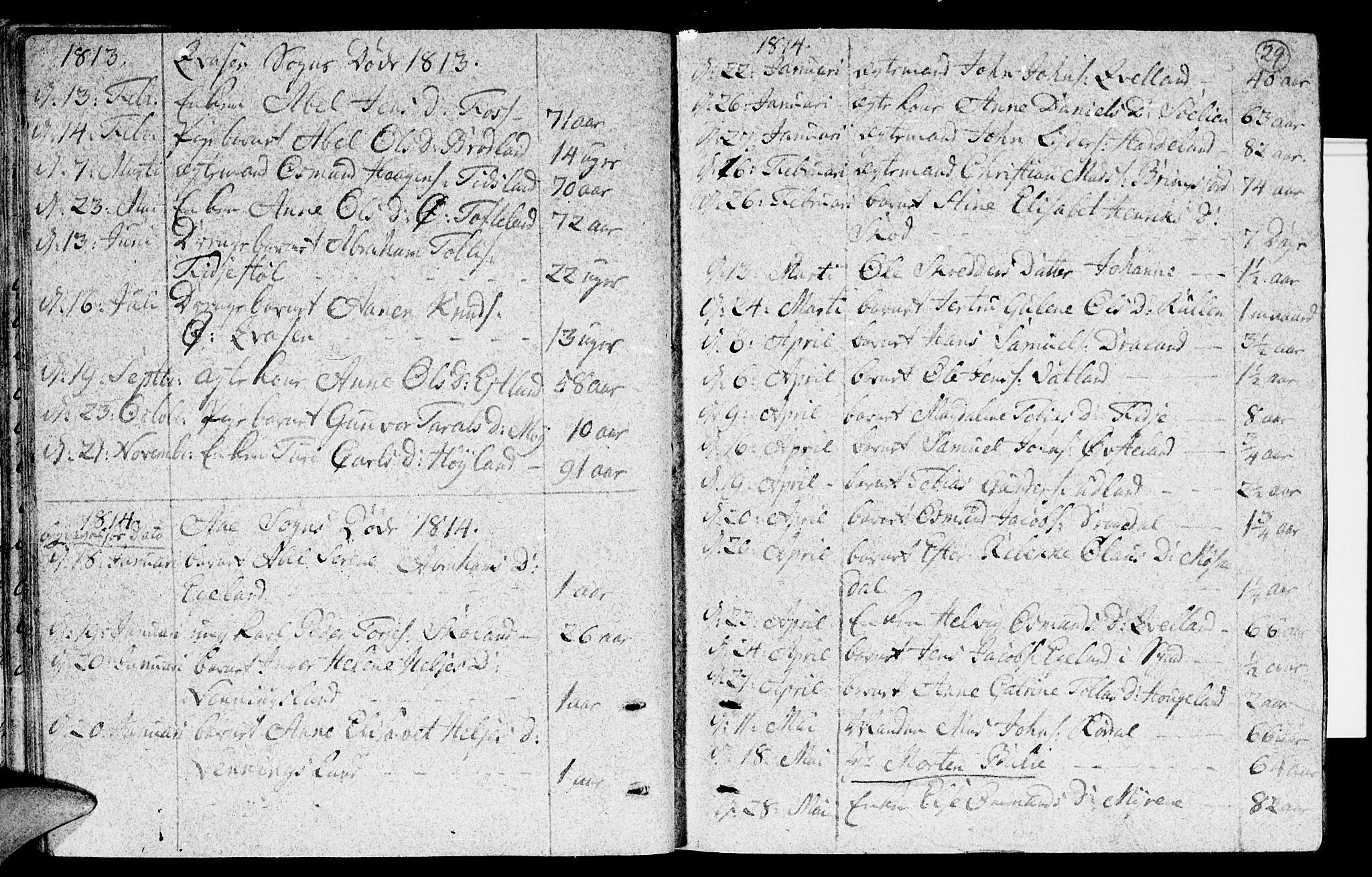 Lyngdal sokneprestkontor, SAK/1111-0029/F/Fa/Fac/L0005: Parish register (official) no. A 5, 1804-1815, p. 29