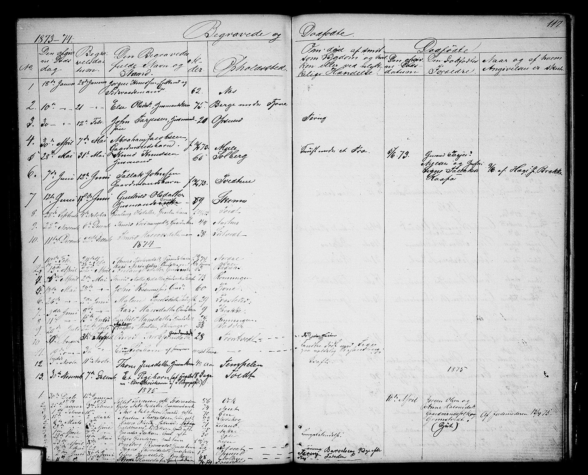 Nissedal kirkebøker, SAKO/A-288/G/Ga/L0002: Parish register (copy) no. I 2, 1861-1887, p. 117