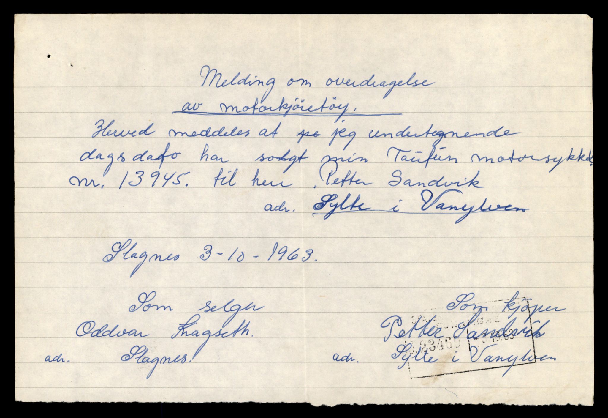 Møre og Romsdal vegkontor - Ålesund trafikkstasjon, AV/SAT-A-4099/F/Fe/L0042: Registreringskort for kjøretøy T 13906 - T 14079, 1927-1998, p. 676