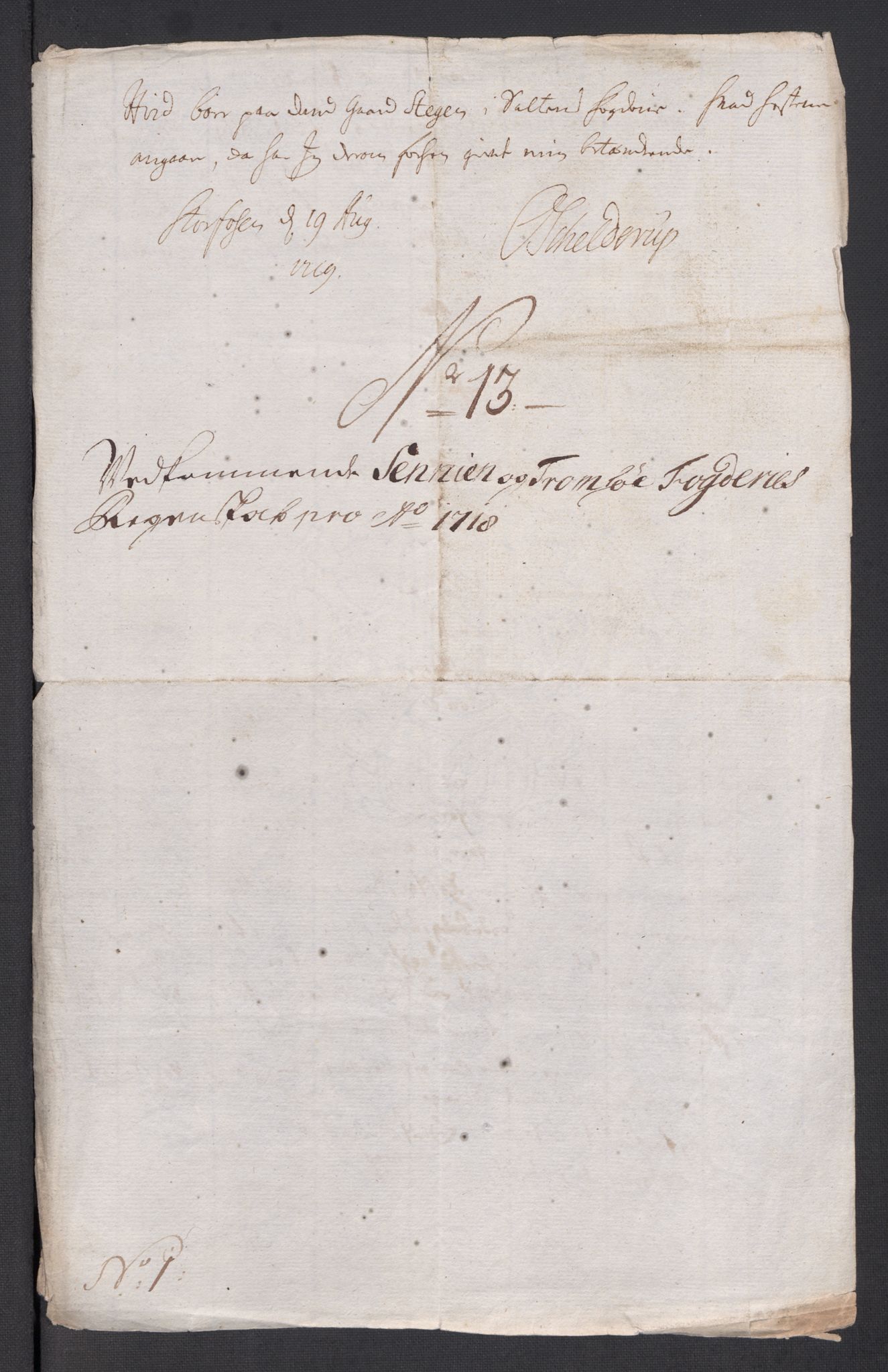 Rentekammeret inntil 1814, Reviderte regnskaper, Fogderegnskap, AV/RA-EA-4092/R68/L4764: Fogderegnskap Senja og Troms, 1718, p. 117