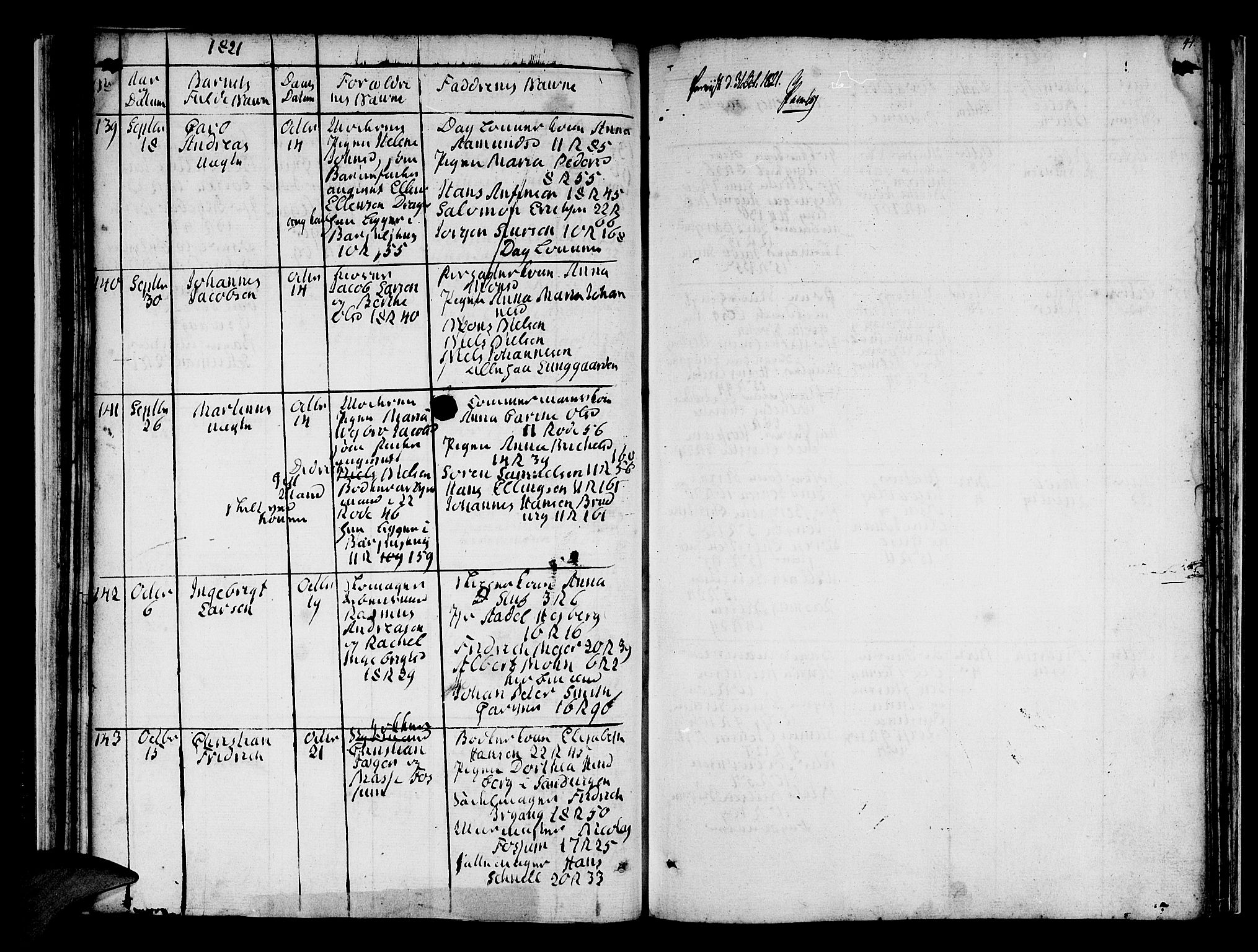 Domkirken sokneprestembete, AV/SAB-A-74801/H/Hab/L0004: Parish register (copy) no. A 4, 1820-1854, p. 41