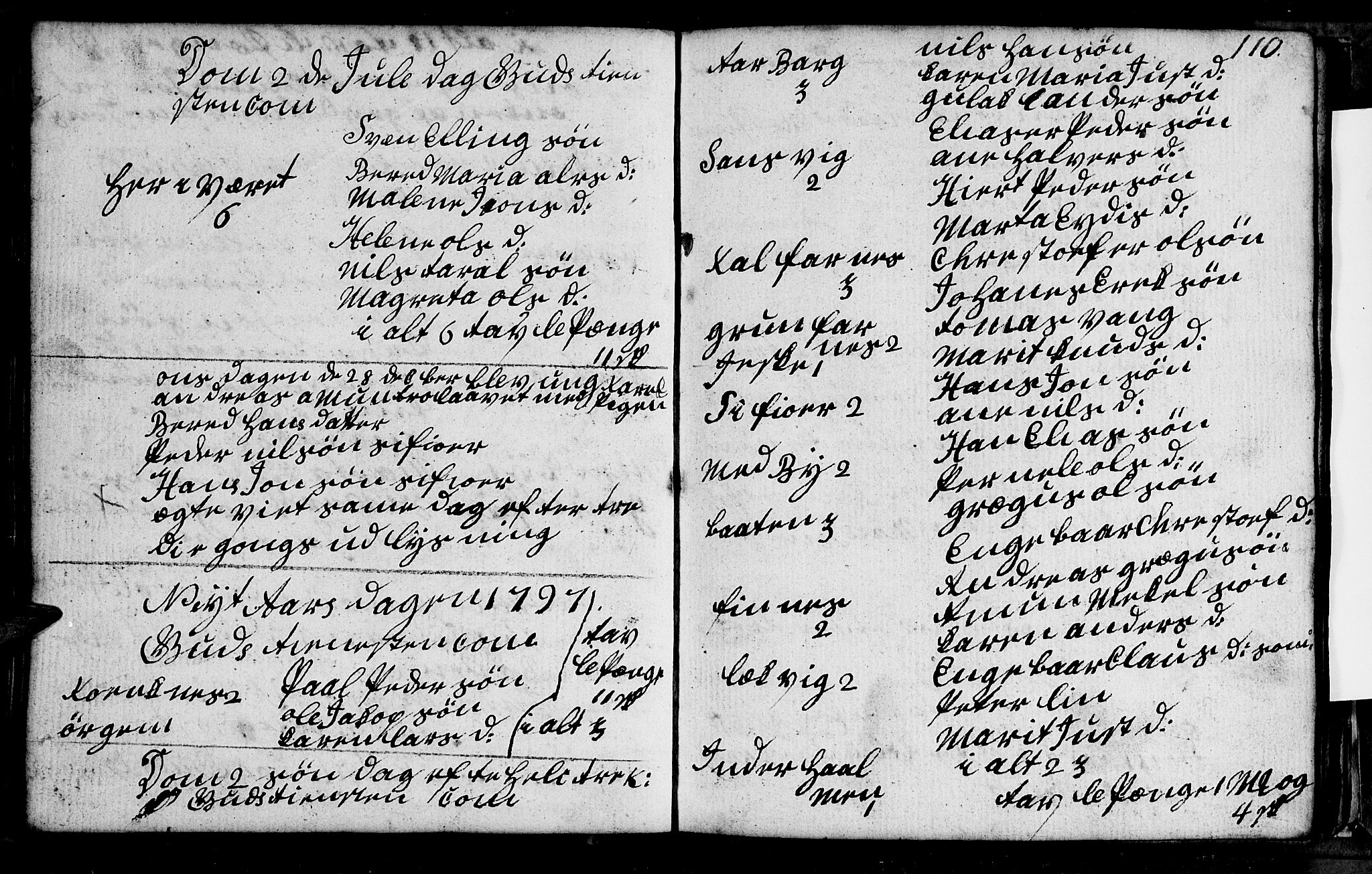 Berg sokneprestkontor, AV/SATØ-S-1318/G/Ga/Gab/L0010klokker: Parish register (copy) no. 10, 1783-1811, p. 110