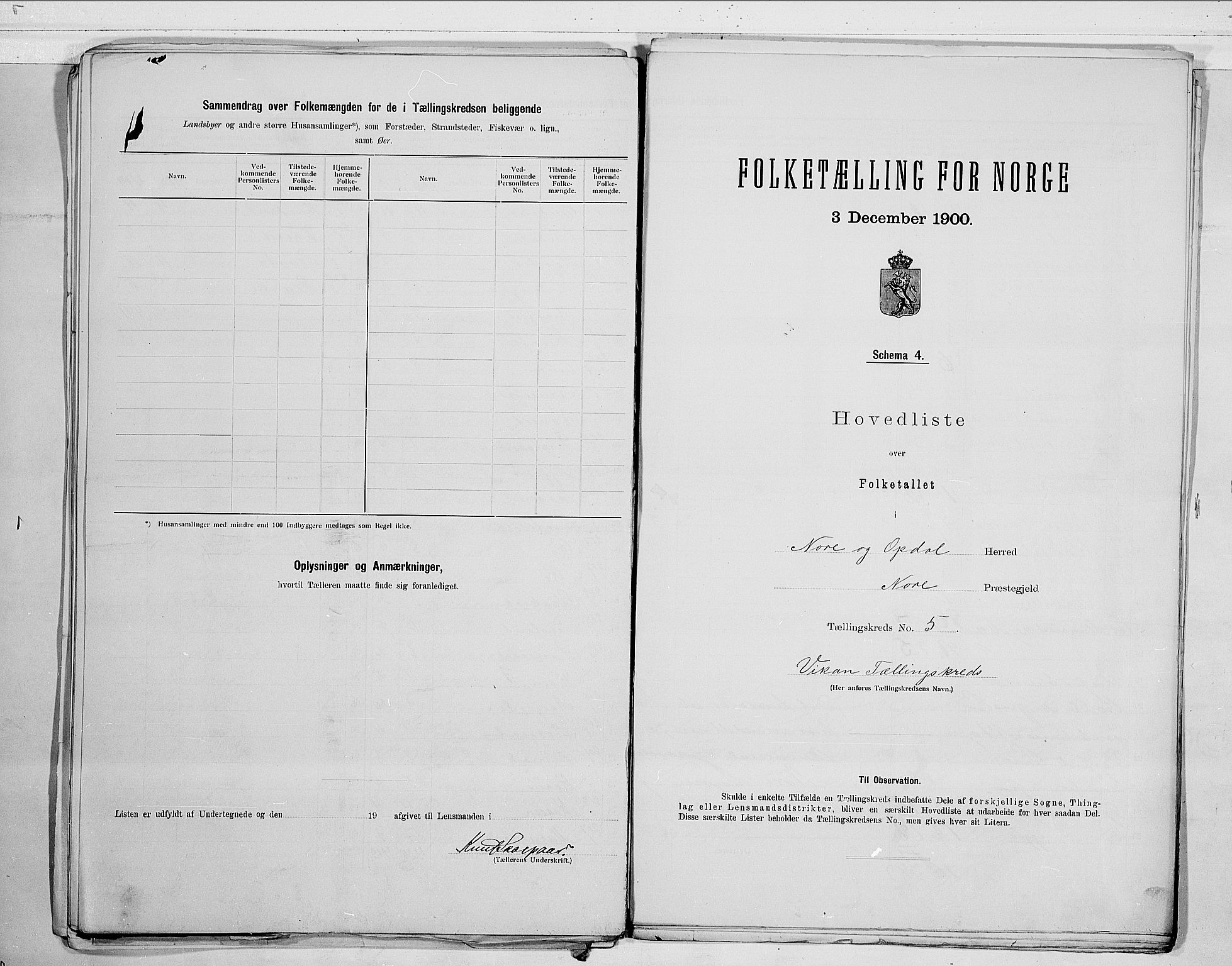 RA, 1900 census for Nore, 1900, p. 12