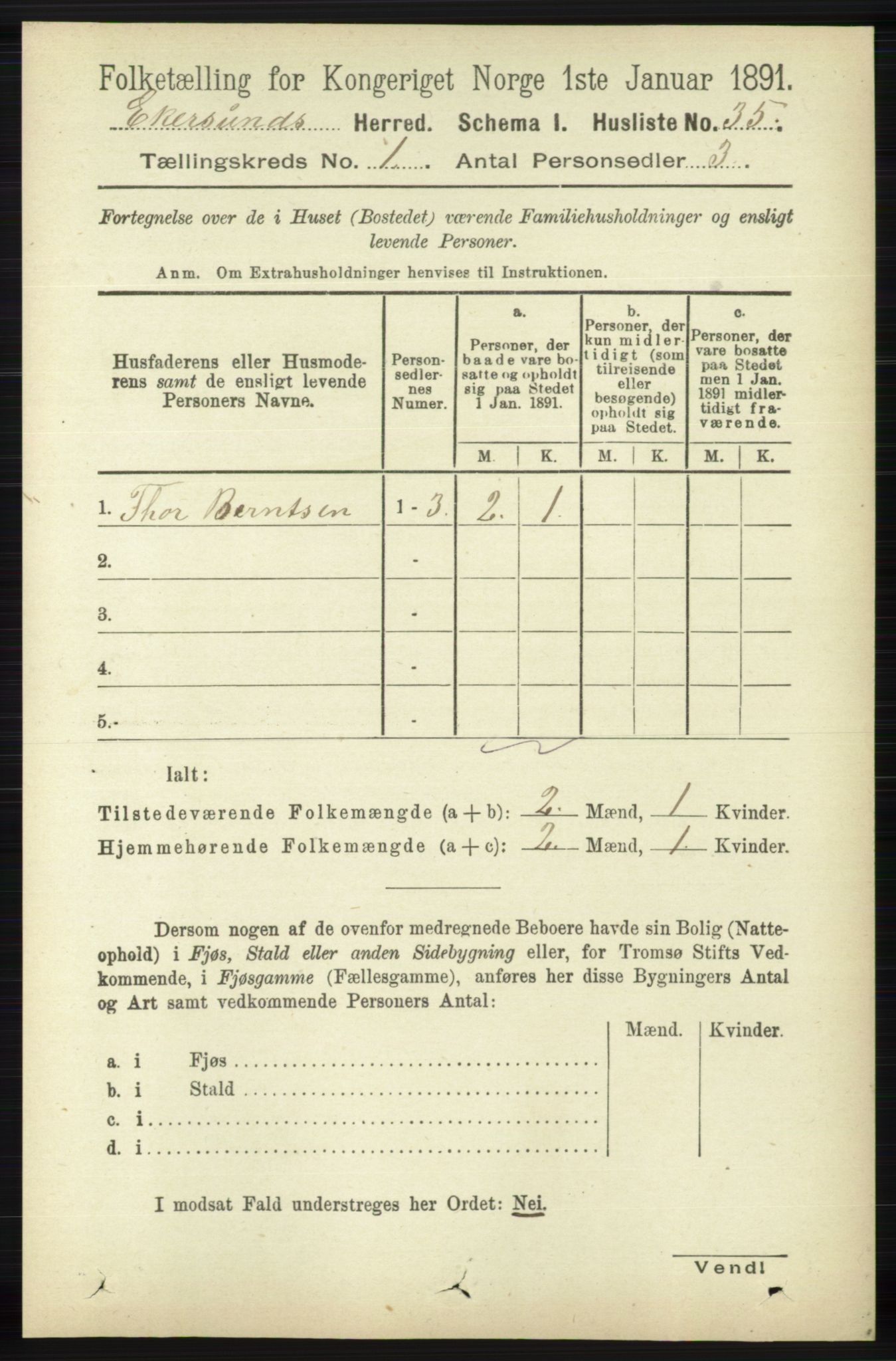 RA, 1891 census for 1116 Eigersund herred, 1891, p. 56